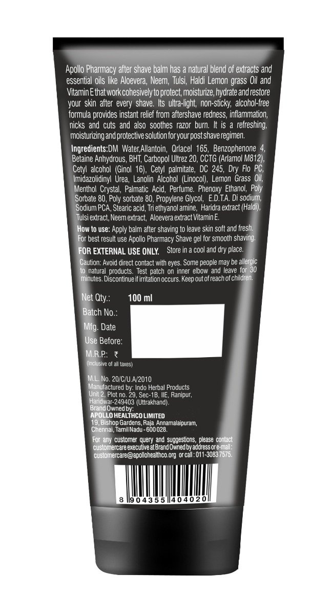 Apollo Pharmacy After Shave Balm, 100 ml, Pack of 1 Apollo Pharmacy After Shave Balm, 100 ml, Pack of 1