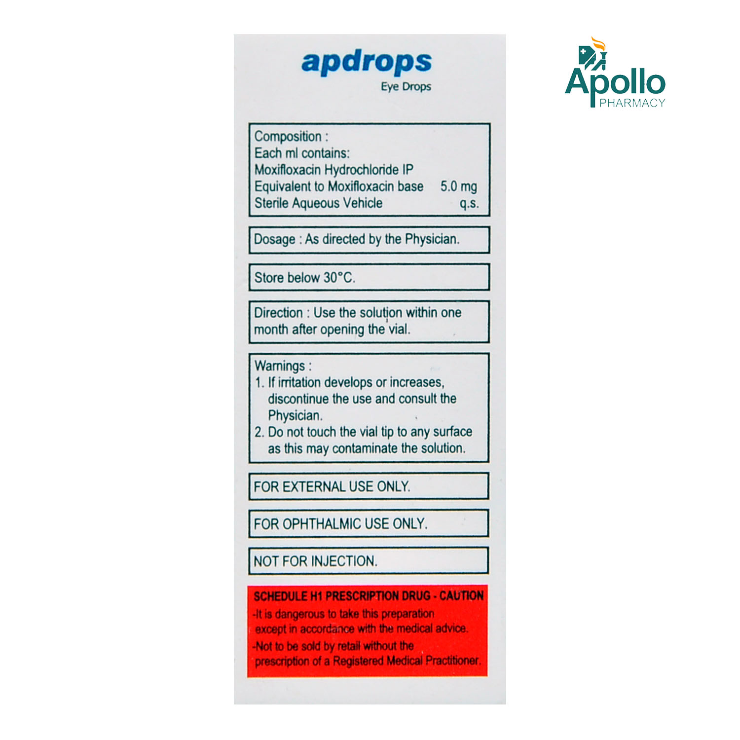 Apdrops Eye Drops 3 ml, Pack of 1 EYE DROPS Apdrops Eye Drops 3 ml, Pack of 1 EYE DROPS