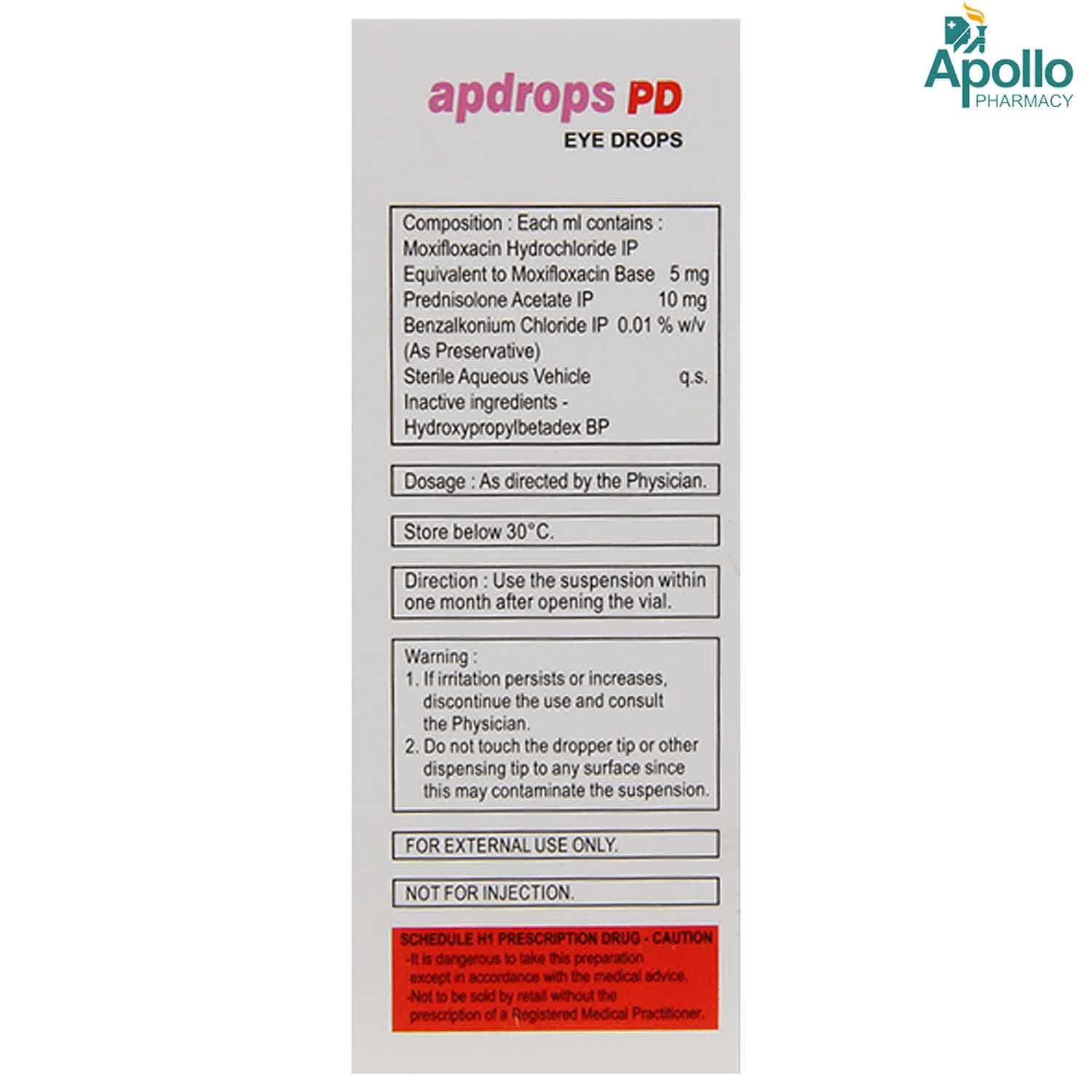 Apdrops PD Eye Drops 10 ml, Pack of 1 DROPS Apdrops PD Eye Drops 10 ml, Pack of 1 DROPS