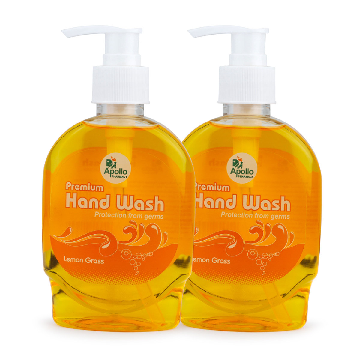 Apollo Pharmacy Premium Lemon Grass Handwash, 500 ml (2x250 ml), Pack of 2 Apollo Pharmacy Premium Lemon Grass Handwash, 500 ml (2x250 ml), Pack of 2