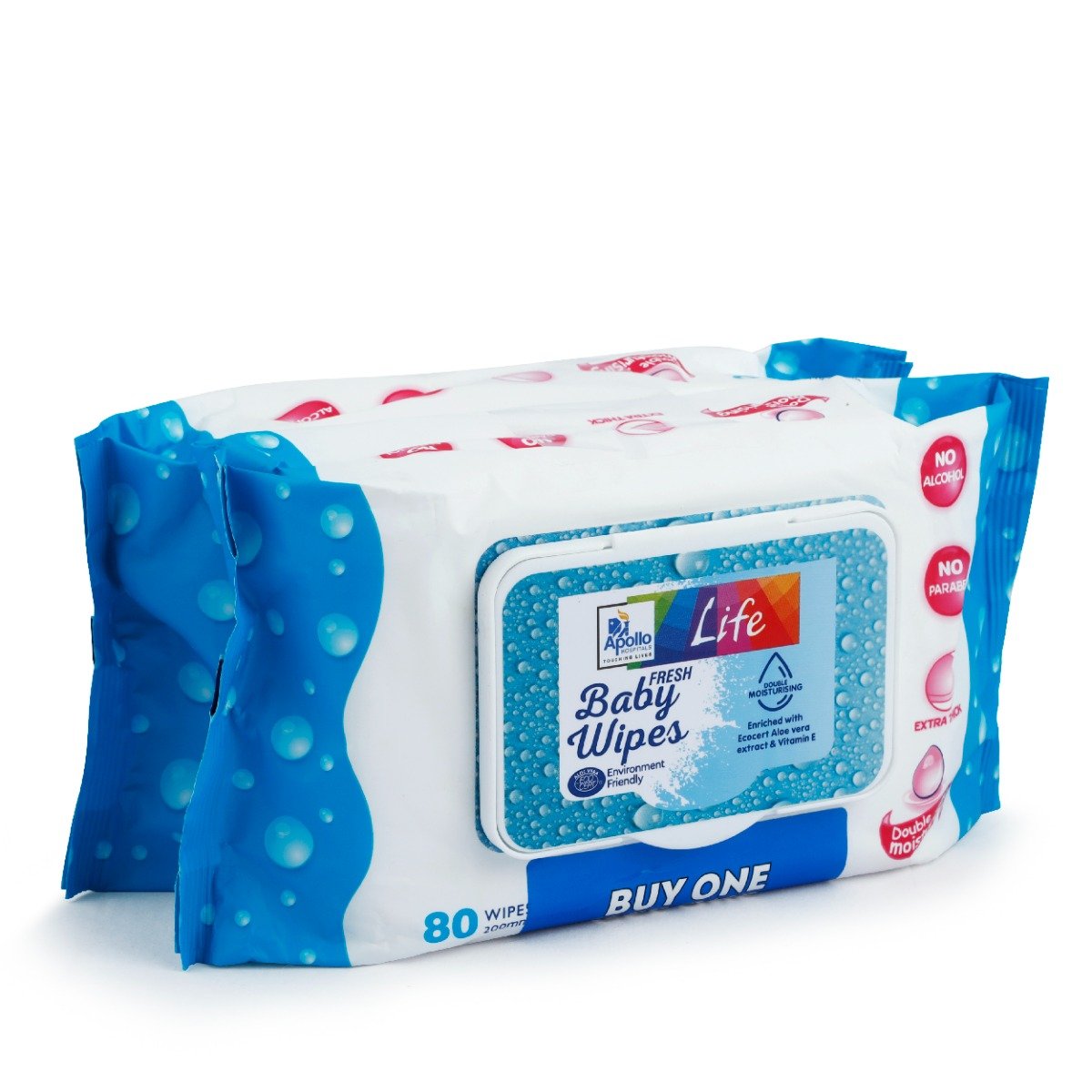 Apollo Life Fresh Baby Wipes, 160 Count (2x80 Wipes), Pack of 1 Apollo Life Fresh Baby Wipes, 160 Count (2x80 Wipes), Pack of 1
