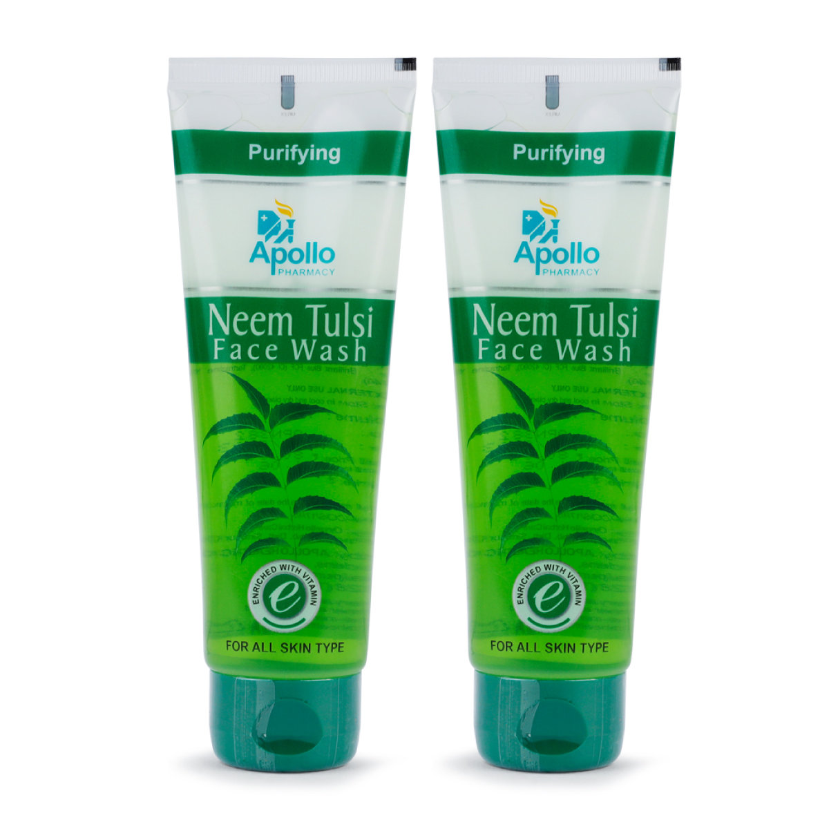Apollo Life Neem Tulsi Face Wash, 150 ml (2x75 ml), Pack of 2 Apollo Life Neem Tulsi Face Wash, 150 ml (2x75 ml), Pack of 2