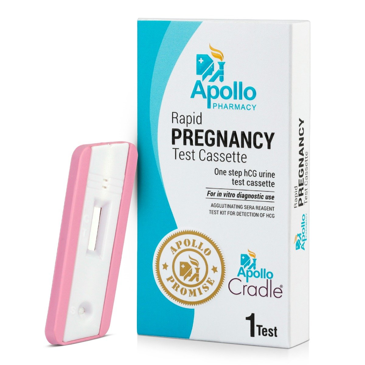 Apollo Pharmacy Rapid Pregnancy Test Cassette, 1 Count, Pack of 1 Apollo Pharmacy Rapid Pregnancy Test Cassette, 1 Count, Pack of 1