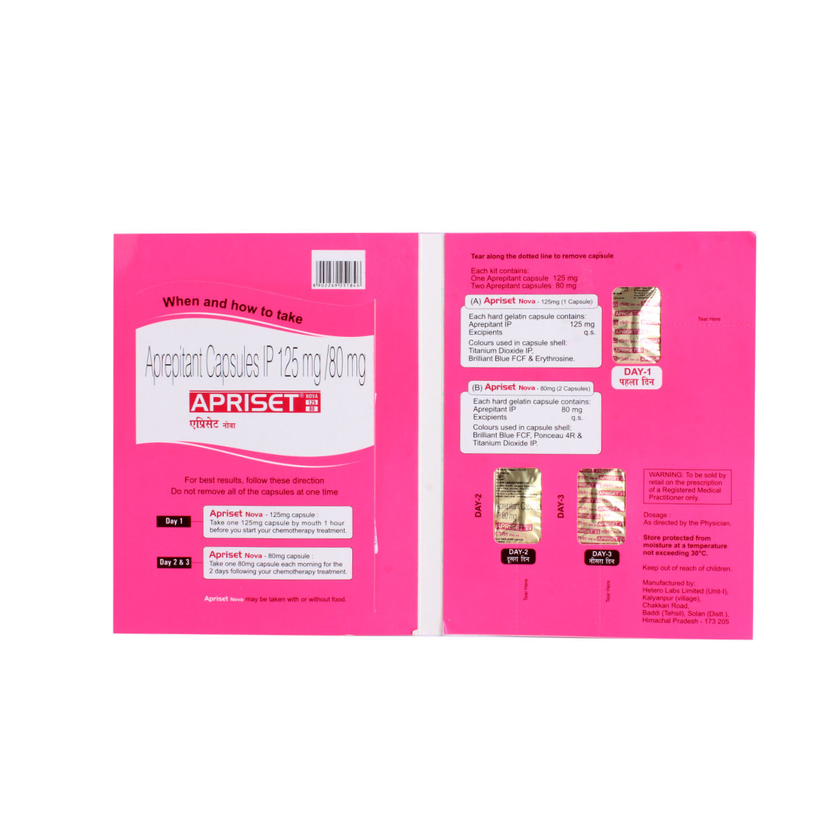 Apriset 125/80 Capsule Kit 3's, Pack of 1 TABLET Apriset 125/80 Capsule Kit 3's, Pack of 1 TABLET