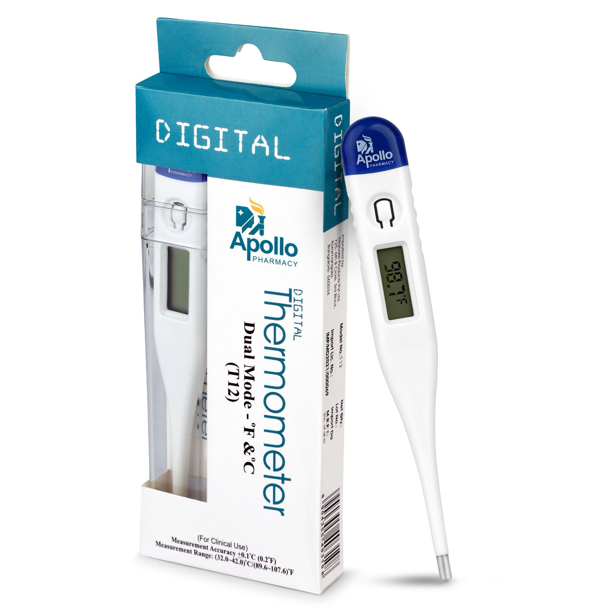Apollo Pharmacy Digital Thermometer, 1 Count, Pack of 1 Apollo Pharmacy Digital Thermometer, 1 Count, Pack of 1