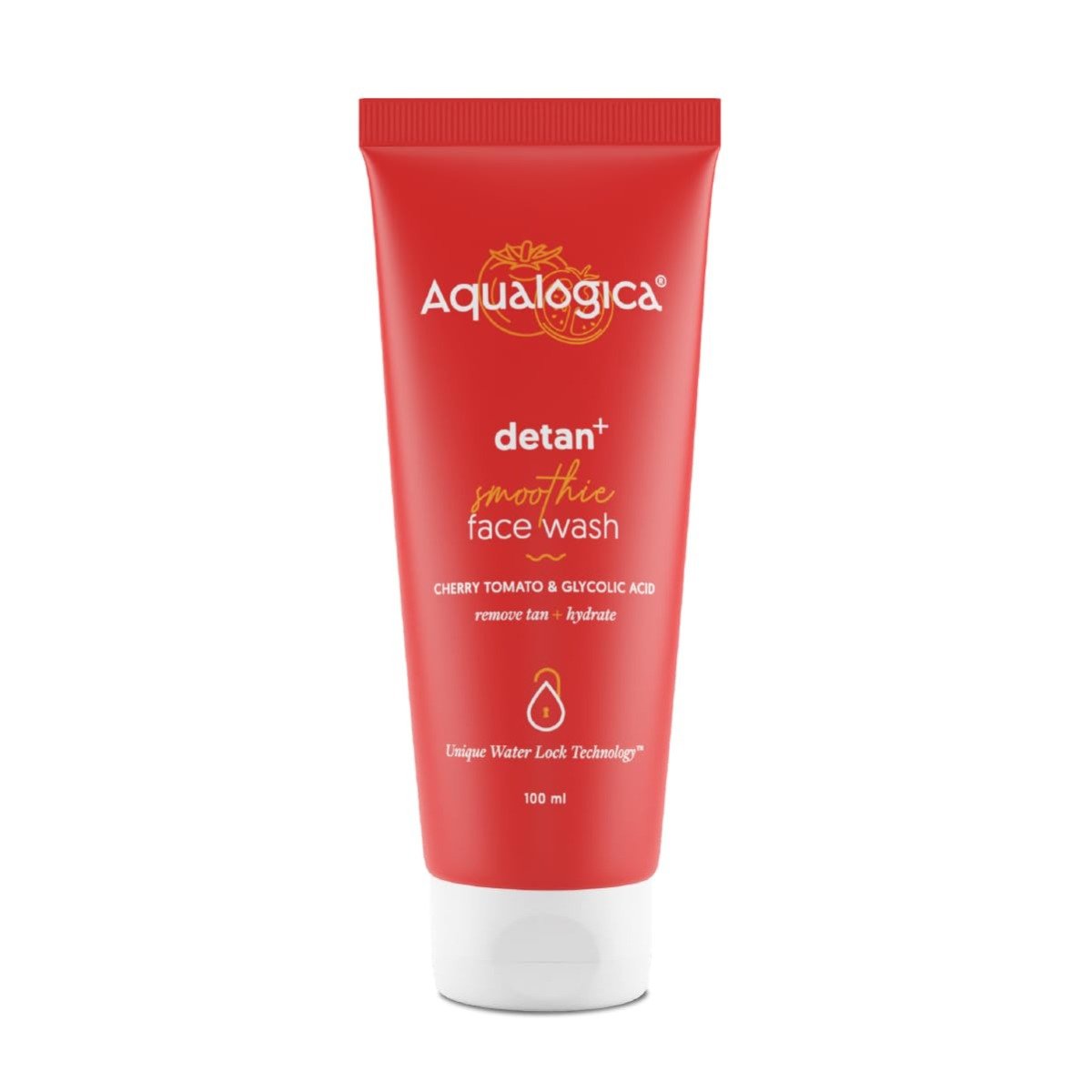 Aqualogica Detan+ Smoothie Face Wash 100 ml | Cherry Tomato & Glycolic Acid | Tan Removal | Hydrates Skin | For All Skin Type, Pack of 1 Aqualogica Detan+ Smoothie Face Wash 100 ml | Cherry Tomato & Glycolic Acid | Tan Removal | Hydrates Skin | For All Skin Type, Pack of 1