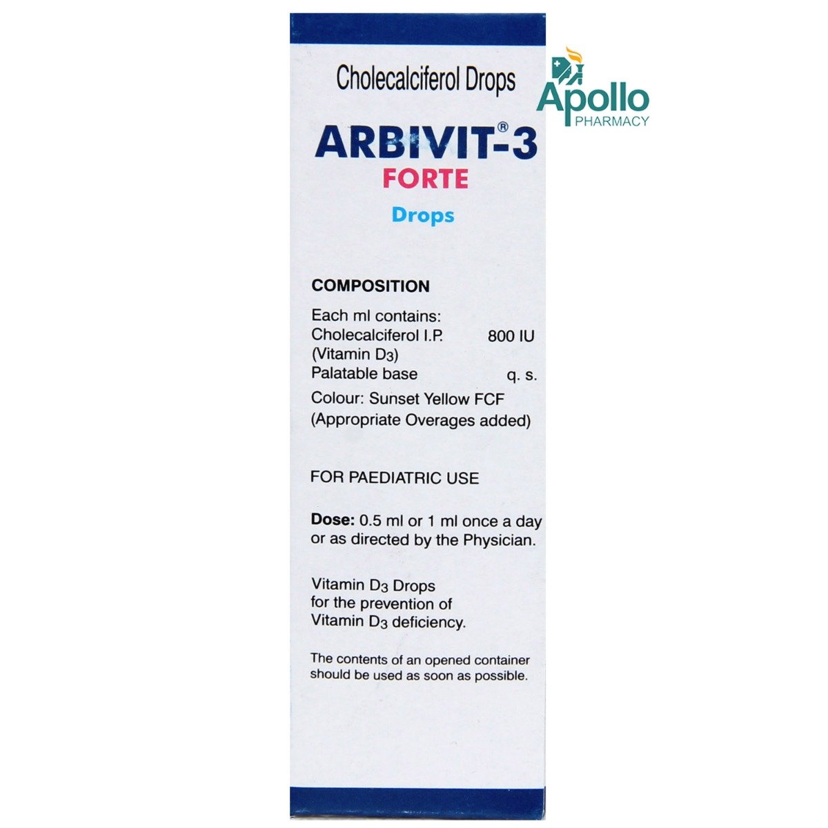 Arbivit 3 Forte Oral Drops 15 ml, Pack of 1 Arbivit 3 Forte Oral Drops 15 ml, Pack of 1