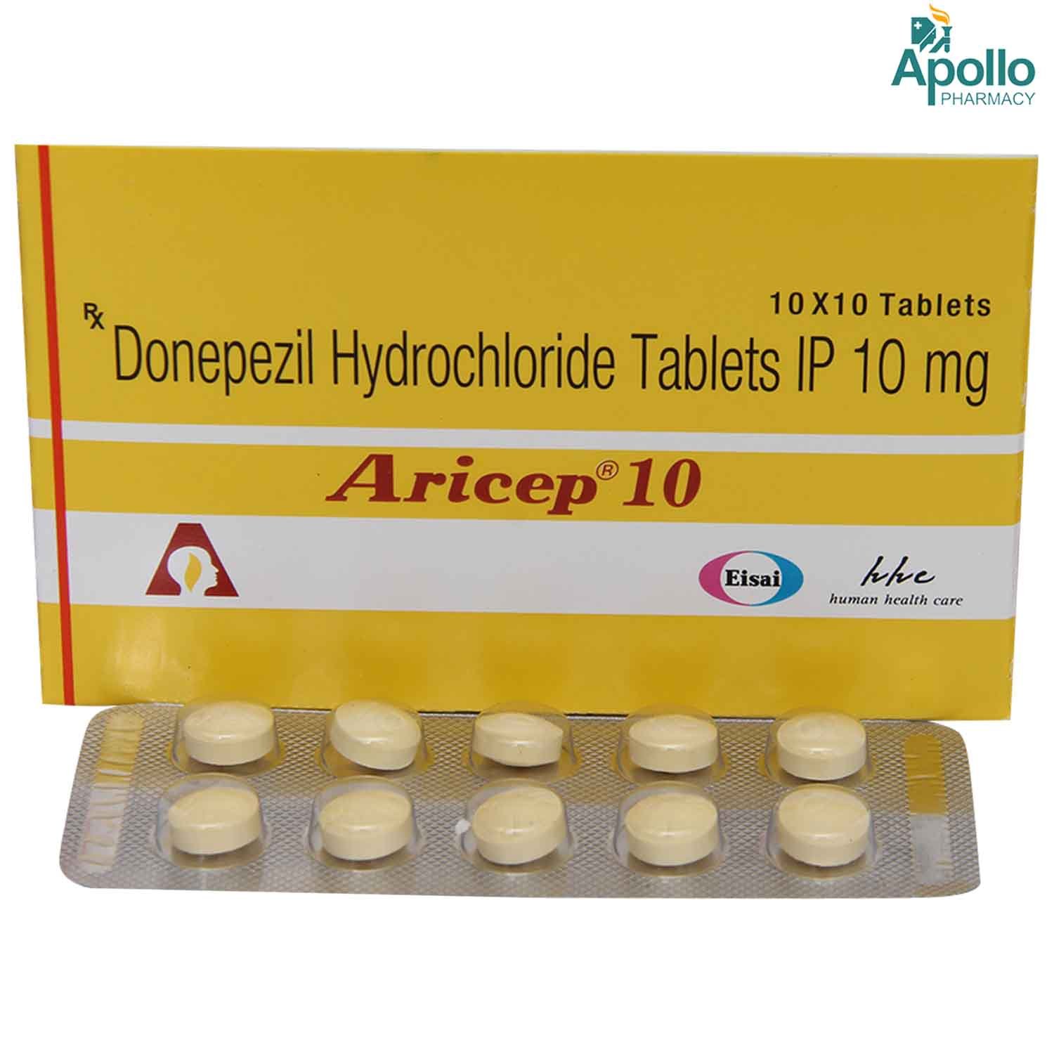 Aricep 10 Tablet 10's, Pack of 10 TABLETS Aricep 10 Tablet 10's, Pack of 10 TABLETS