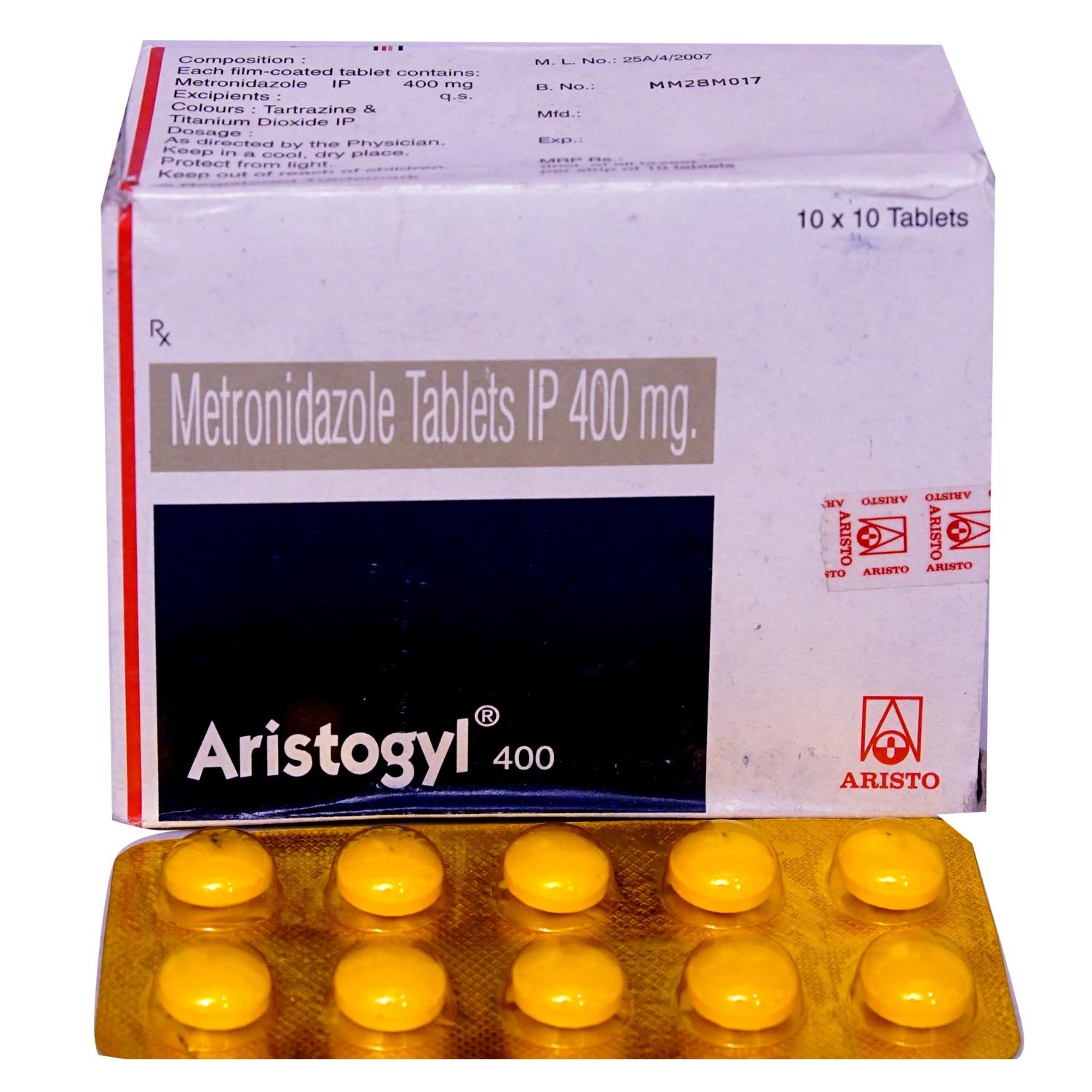 Aristogyl 400 mg Tablet 10's, Pack of 10 TABLETS Aristogyl 400 mg Tablet 10's, Pack of 10 TABLETS