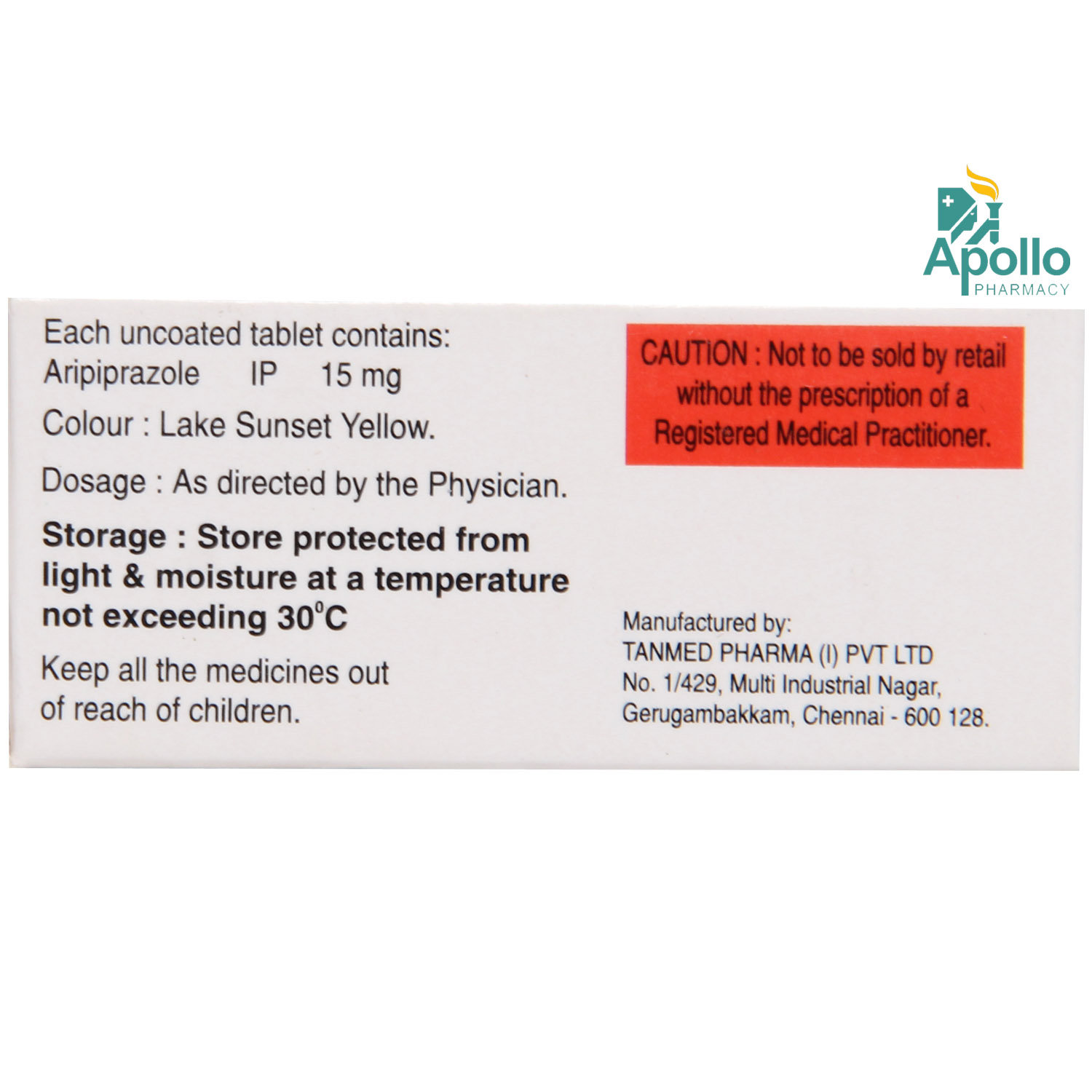 Arifine-15 Tablet 10's, Pack of 10 TABLETS Arifine-15 Tablet 10's, Pack of 10 TABLETS