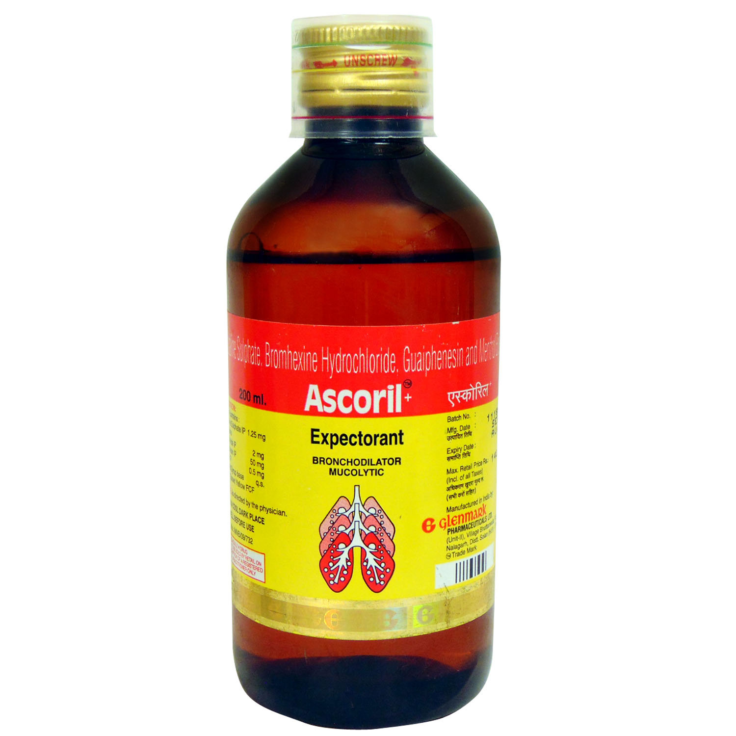 Ascoril Plus Expectorant 200 ml, Pack of 1 LIQUID Ascoril Plus Expectorant 200 ml, Pack of 1 LIQUID