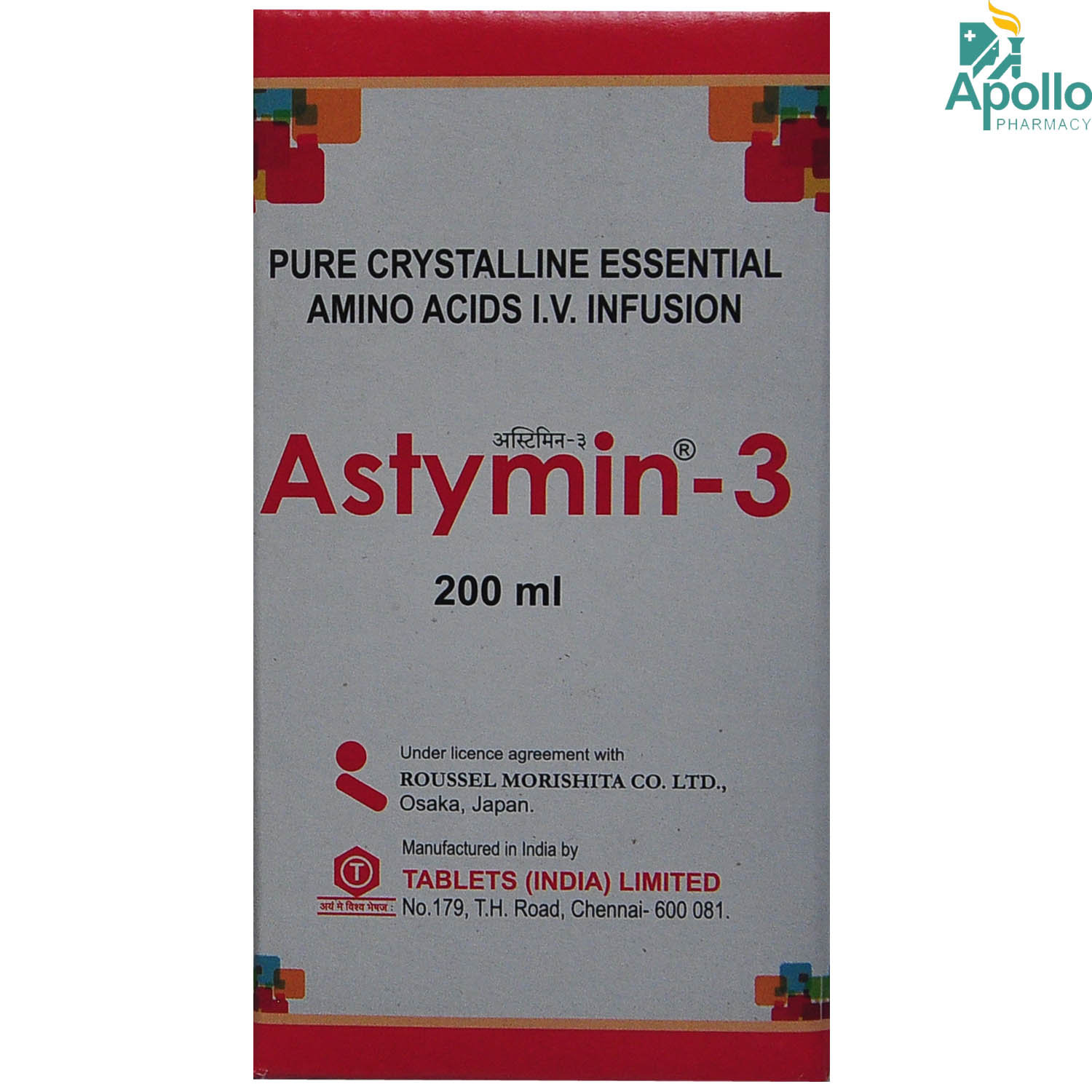 Astymin-3 10 mg/8 mg Infusion 200 ml, Pack of 1 Fluids Astymin-3 10 mg/8 mg Infusion 200 ml, Pack of 1 Fluids