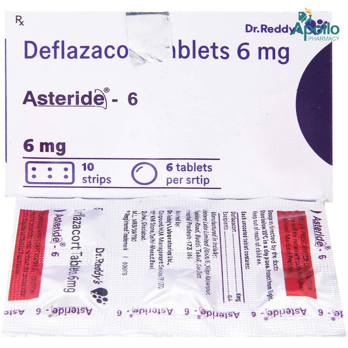 Asteride 6 mg Tablet 6's, Pack of 6 TabletS Asteride 6 mg Tablet 6's, Pack of 6 TabletS