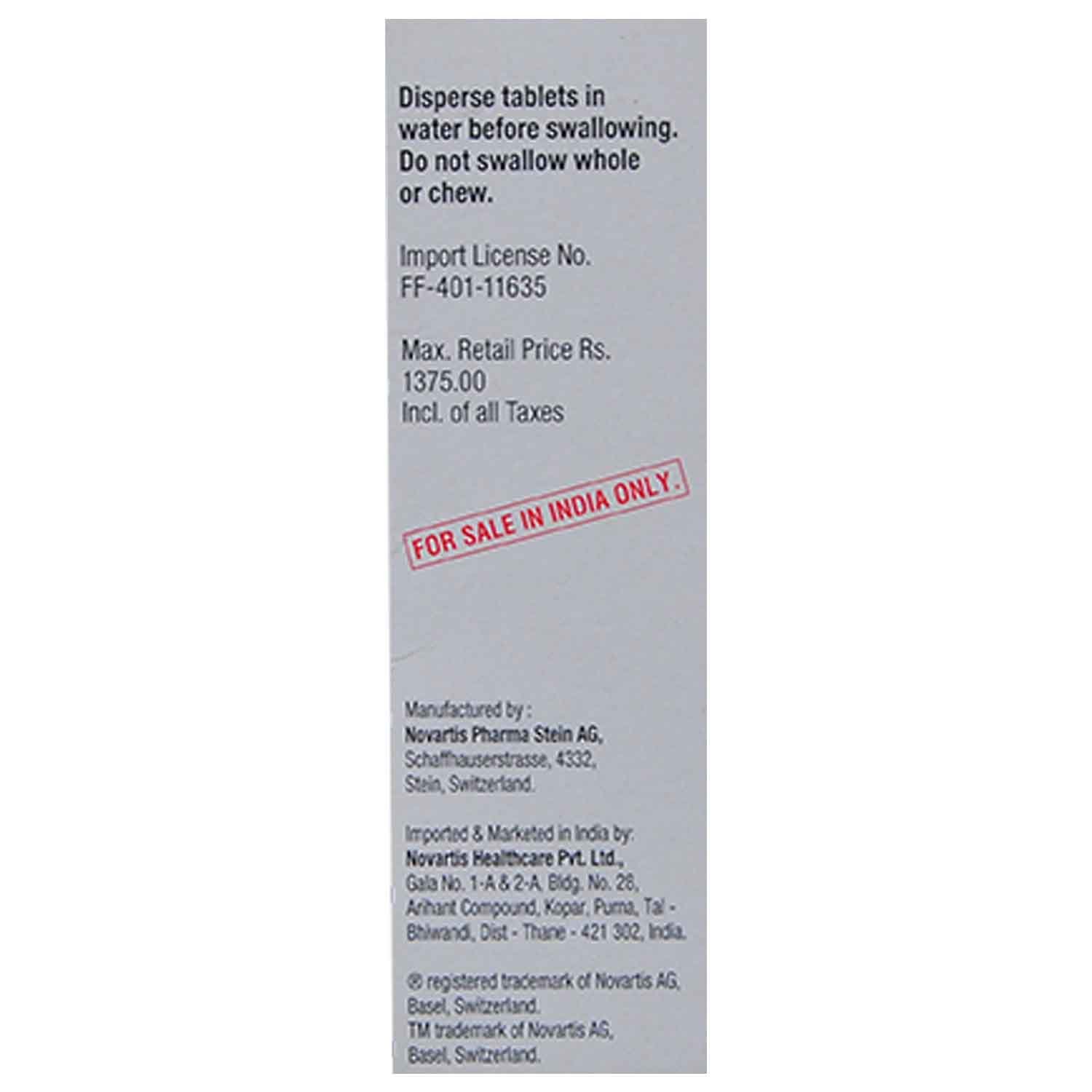 Asunra 100mg Tablet 6's, Pack of 6 TABLETS Asunra 100mg Tablet 6's, Pack of 6 TABLETS