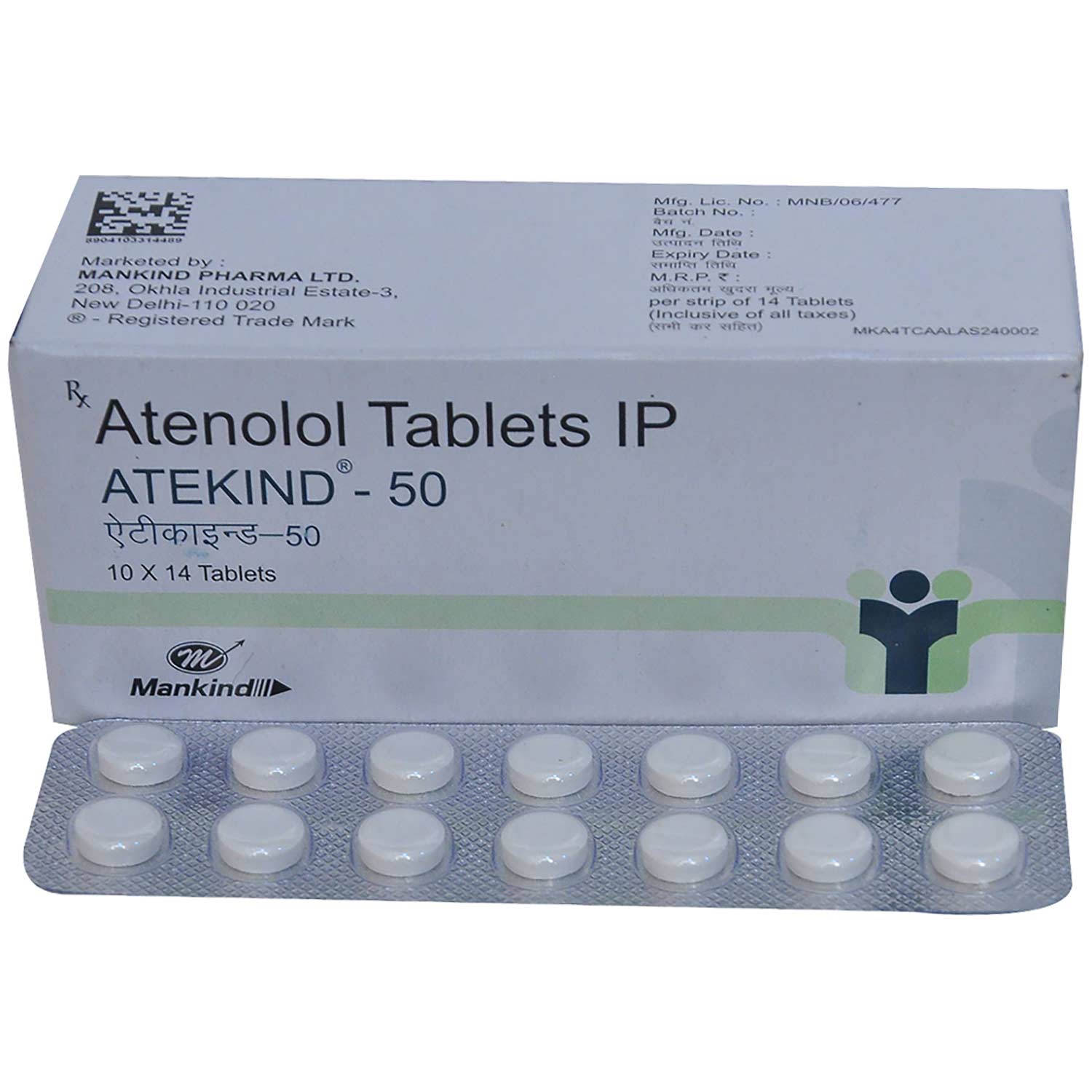Atekind 50 Tablet 14's, Pack of 14 TABLETS Atekind 50 Tablet 14's, Pack of 14 TABLETS