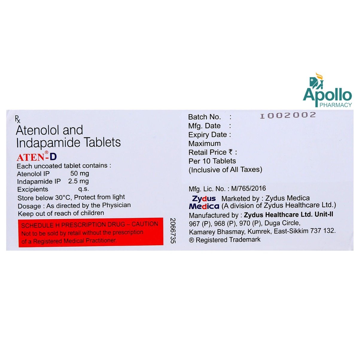 Aten-D Tablet 10's, Pack of 10 TABLETS Aten-D Tablet 10's, Pack of 10 TABLETS
