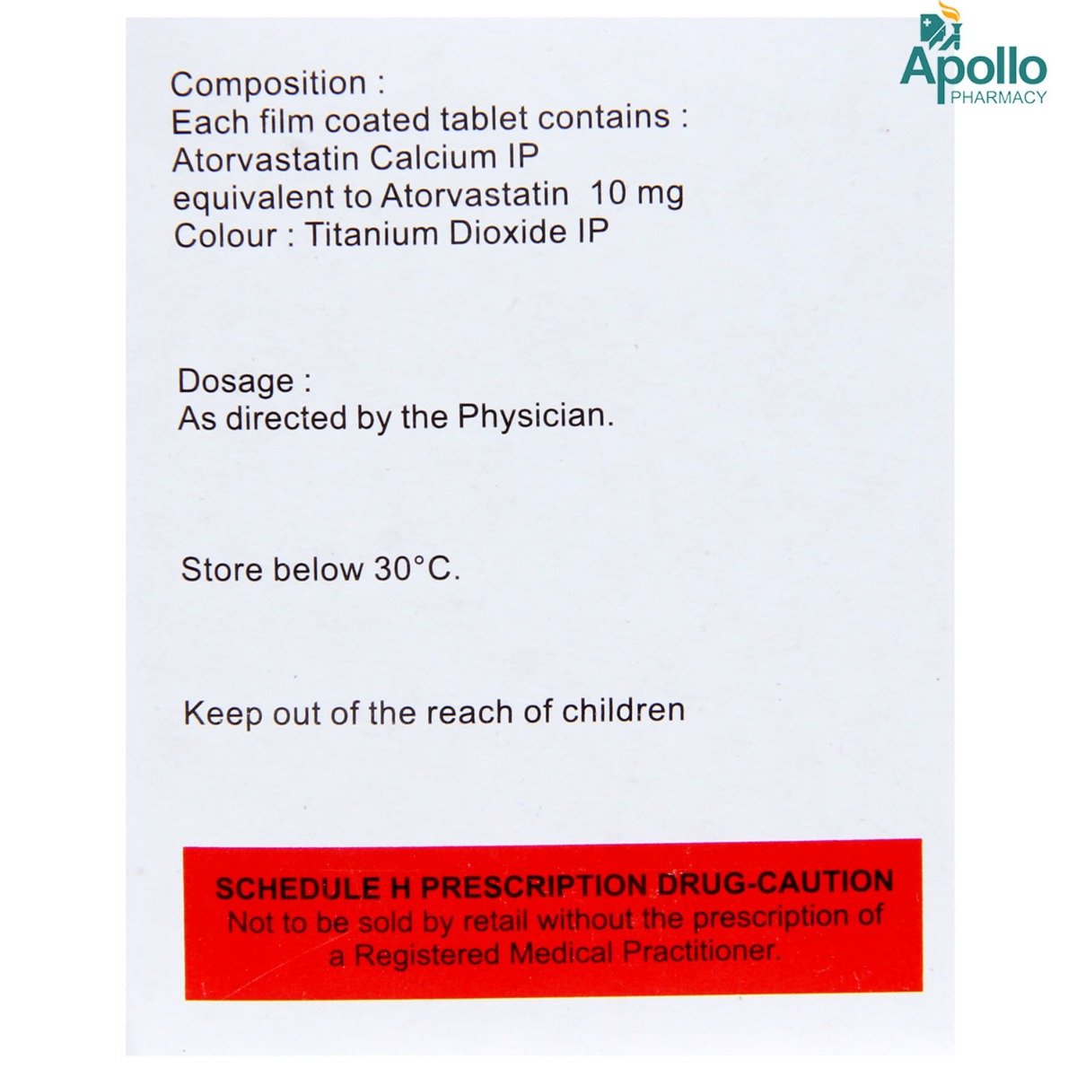 Atorfit 10 mg Tablet 15's, Pack of 15 TABLETS Atorfit 10 mg Tablet 15's, Pack of 15 TABLETS