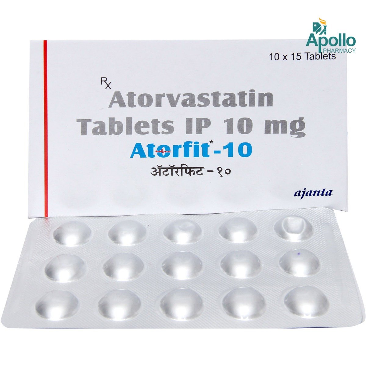 Atorfit 10 mg Tablet 15's, Pack of 15 TABLETS Atorfit 10 mg Tablet 15's, Pack of 15 TABLETS