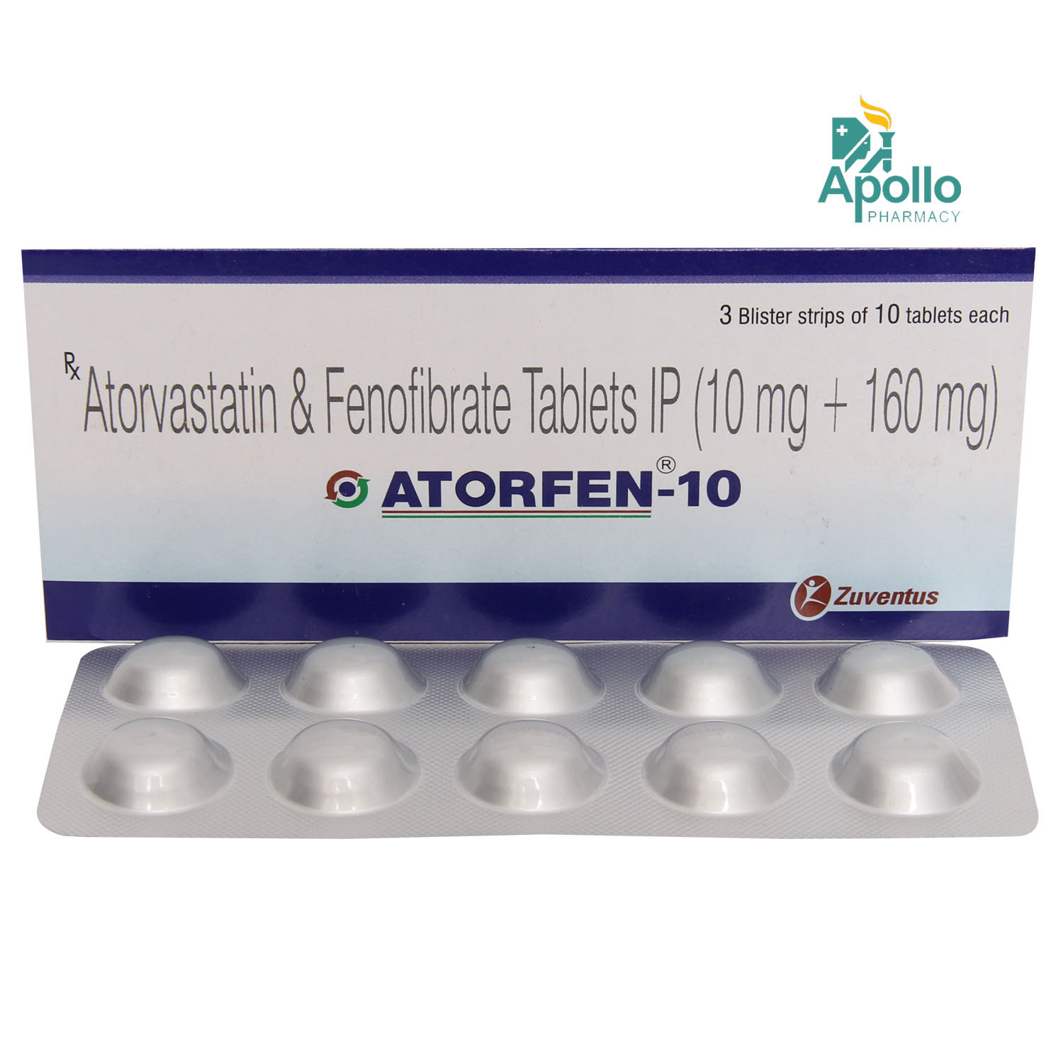 Atorfen-10 Tablet 10's, Pack of 10 TabletS Atorfen-10 Tablet 10's, Pack of 10 TabletS