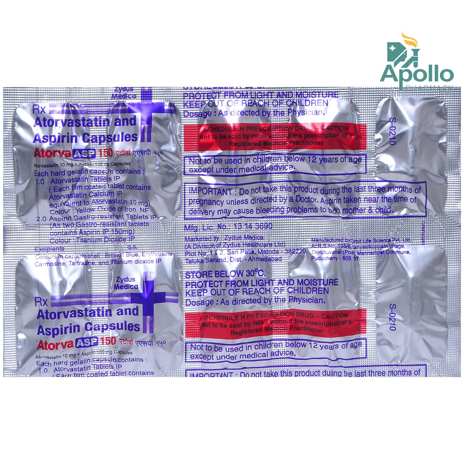 Atorva ASP 150 Capsule 10's, Pack of 10 CAPSULES Atorva ASP 150 Capsule 10's, Pack of 10 CAPSULES