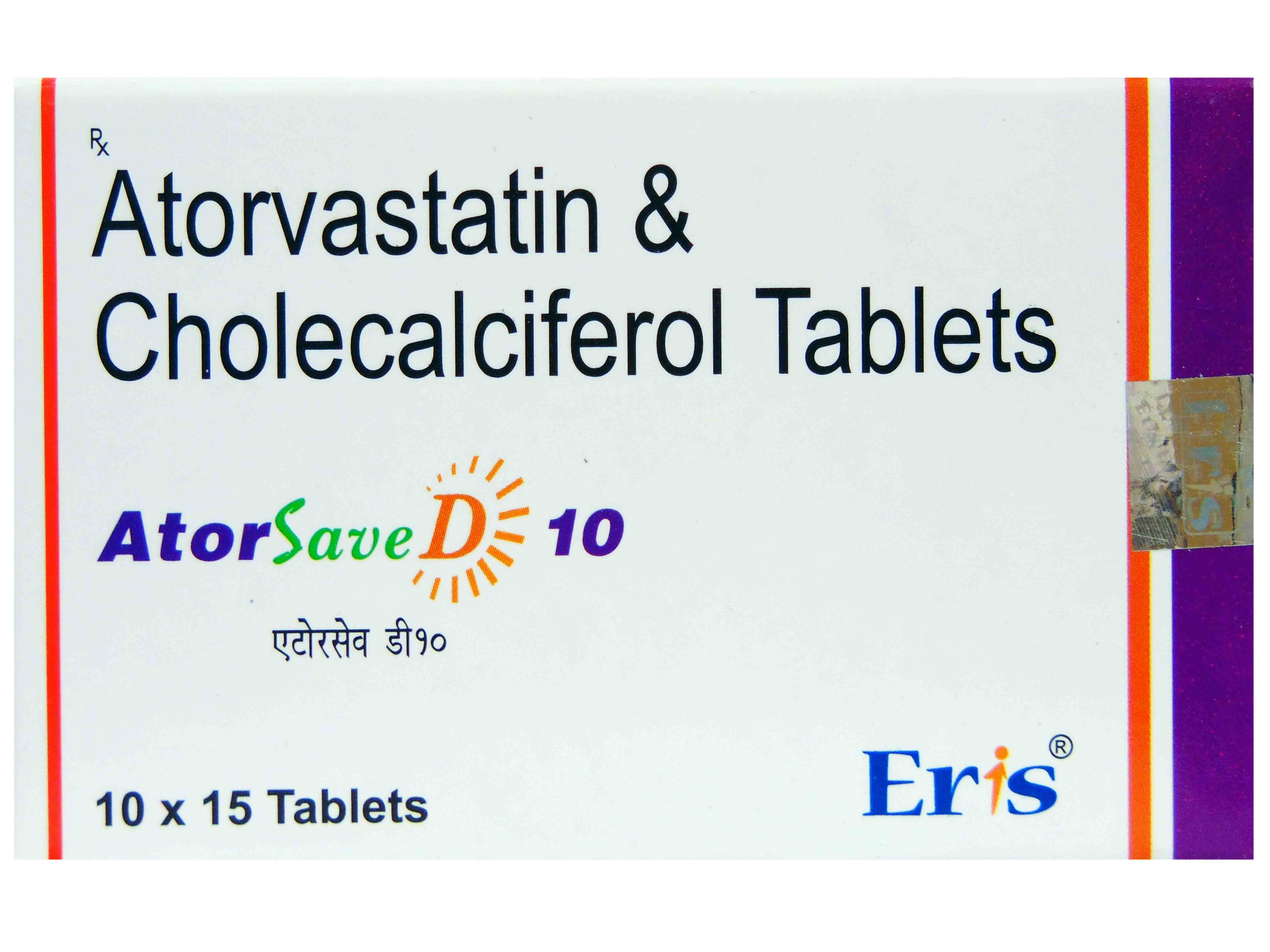Atorsave D 10 Tablet 15's, Pack of 15 Atorsave D 10 Tablet 15's, Pack of 15