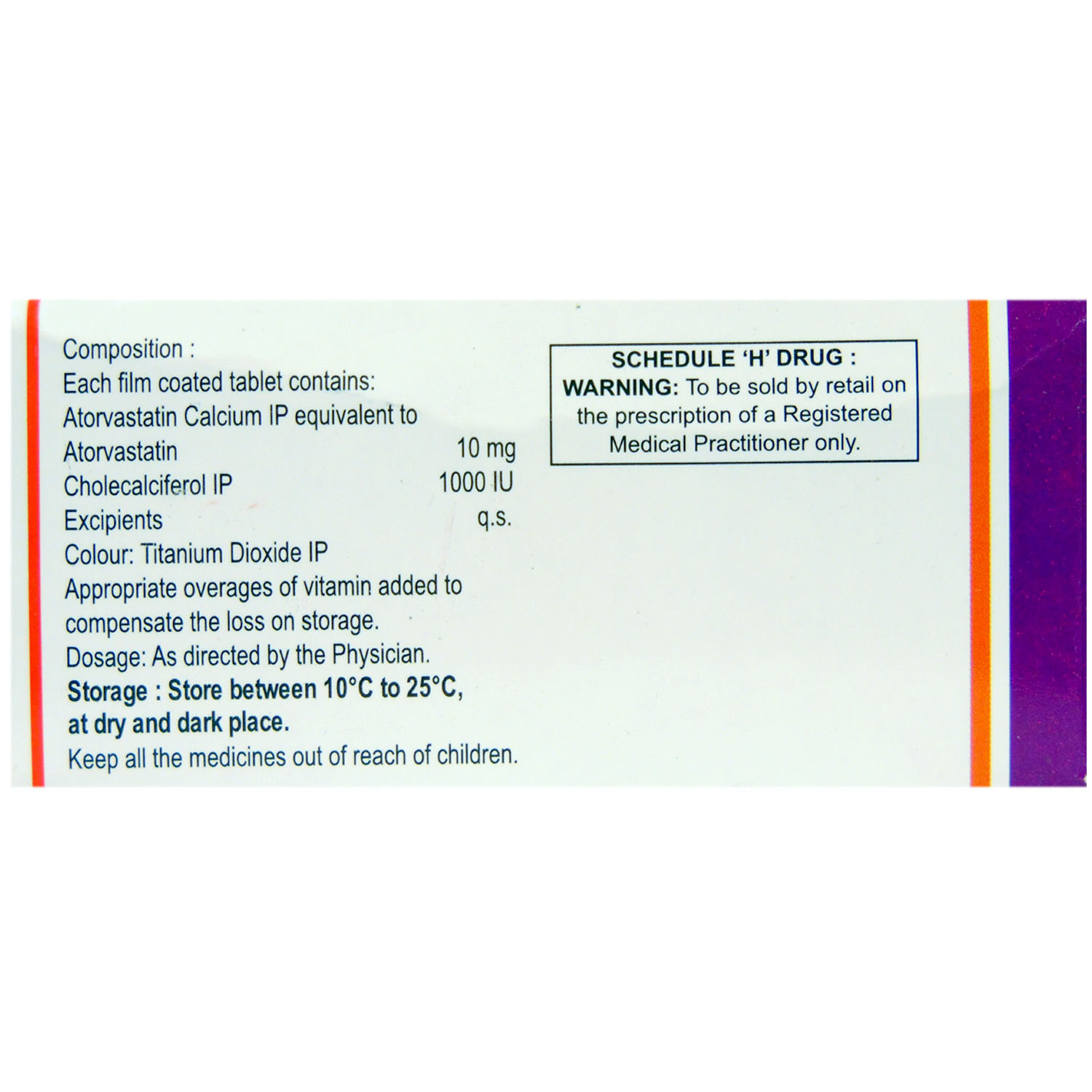 Atorsave D 10 Tablet 15's, Pack of 15 Atorsave D 10 Tablet 15's, Pack of 15