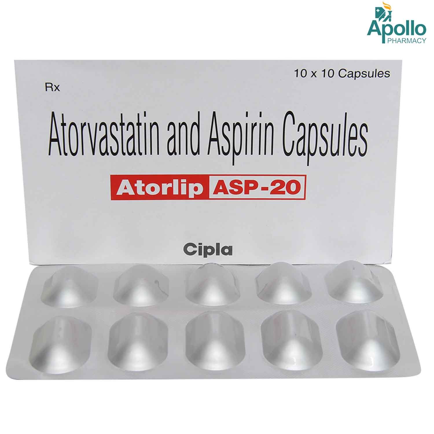 Atorlip ASP 20 Capsule 10's, Pack of 10 CAPSULES Atorlip ASP 20 Capsule 10's, Pack of 10 CAPSULES