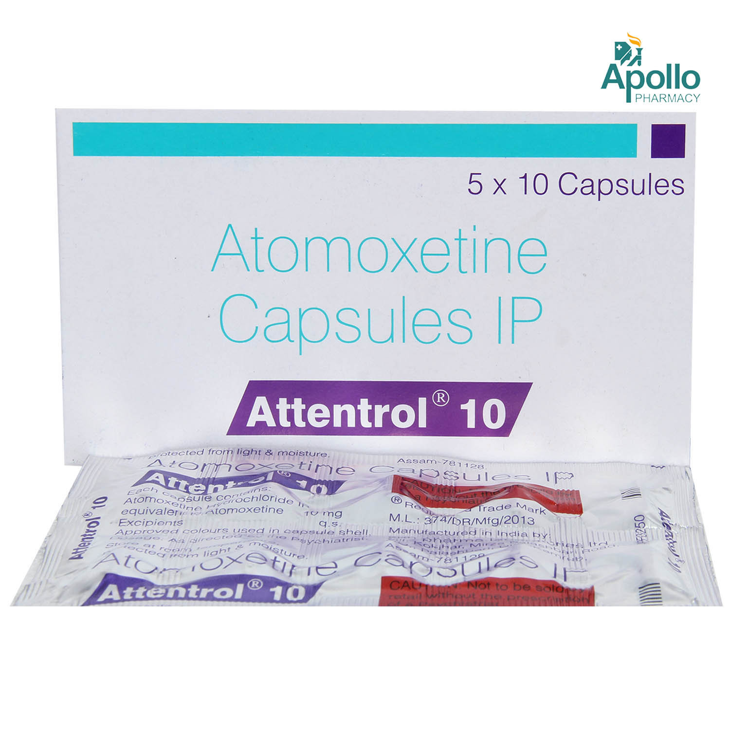 Attentrol 10 Capsule 10's, Pack of 10 CAPSULES Attentrol 10 Capsule 10's, Pack of 10 CAPSULES