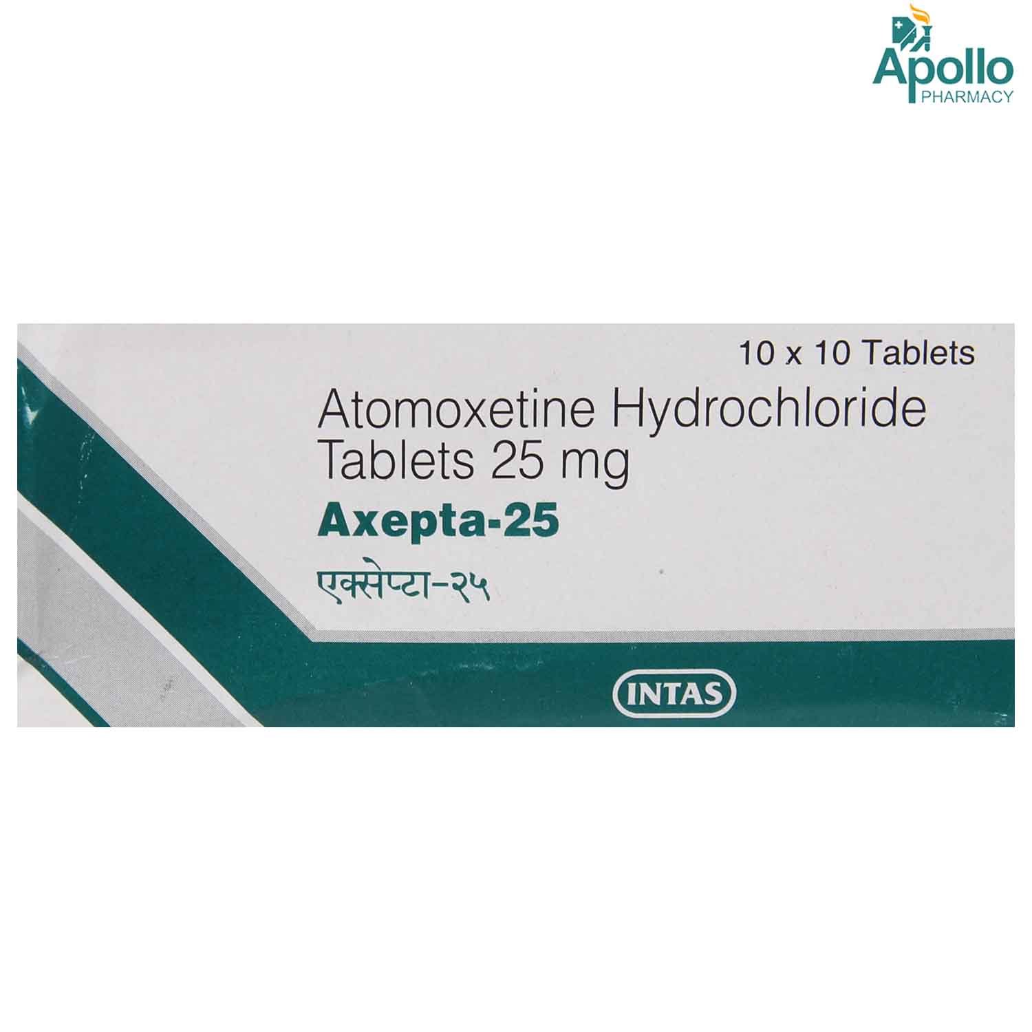 Axepta 25 mg Tablet 10's, Pack of 10 TabletS Axepta 25 mg Tablet 10's, Pack of 10 TabletS