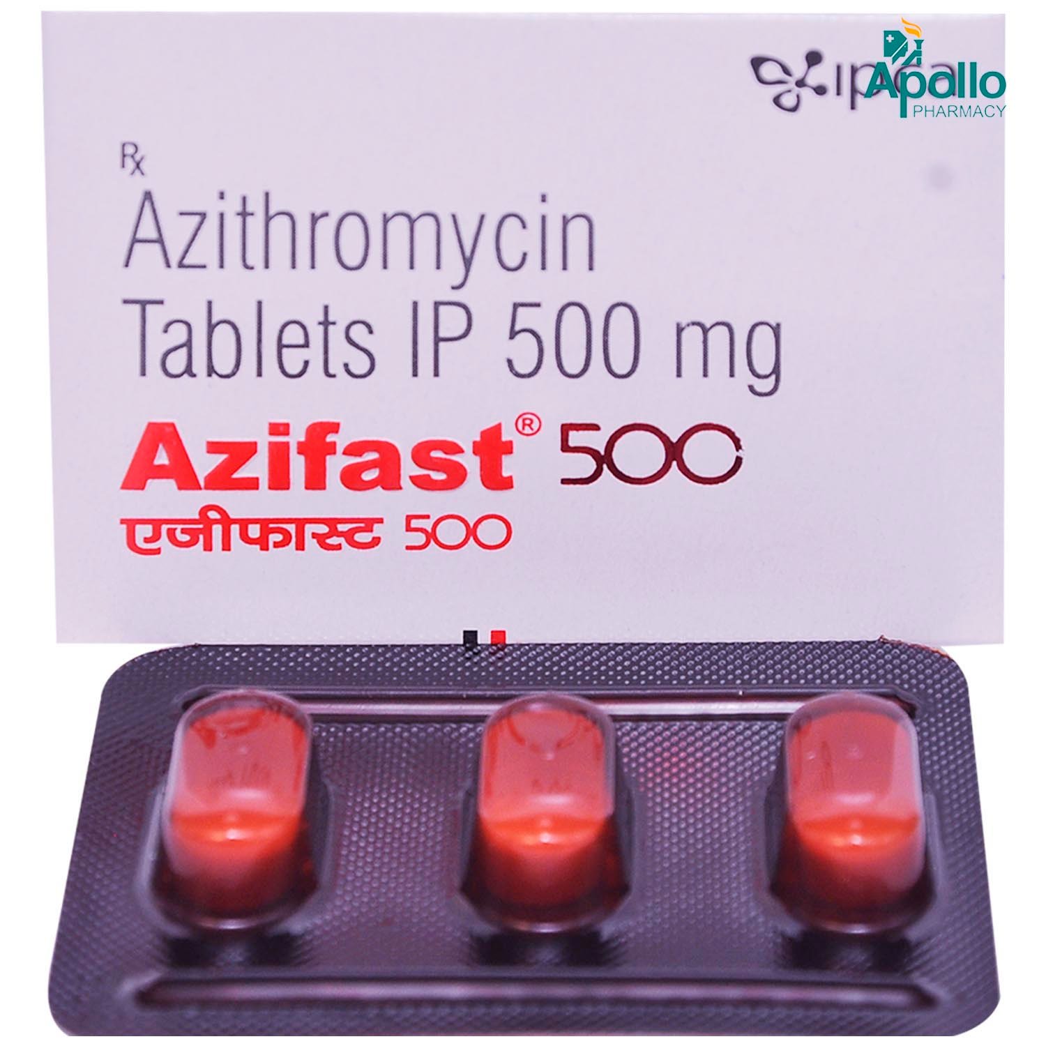 Azifast 500 Tablet 3's, Pack of 3 TABLETS Azifast 500 Tablet 3's, Pack of 3 TABLETS