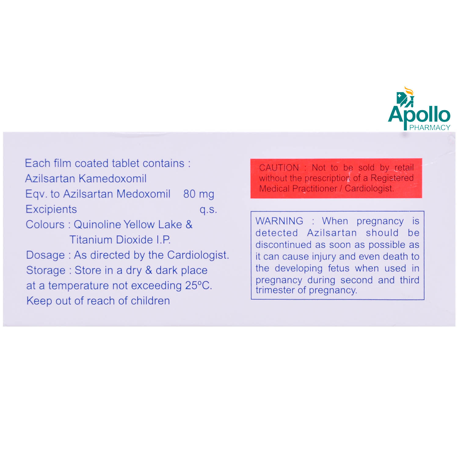 Azildac 80 Tablet 10's, Pack of 10 TabletS Azildac 80 Tablet 10's, Pack of 10 TabletS