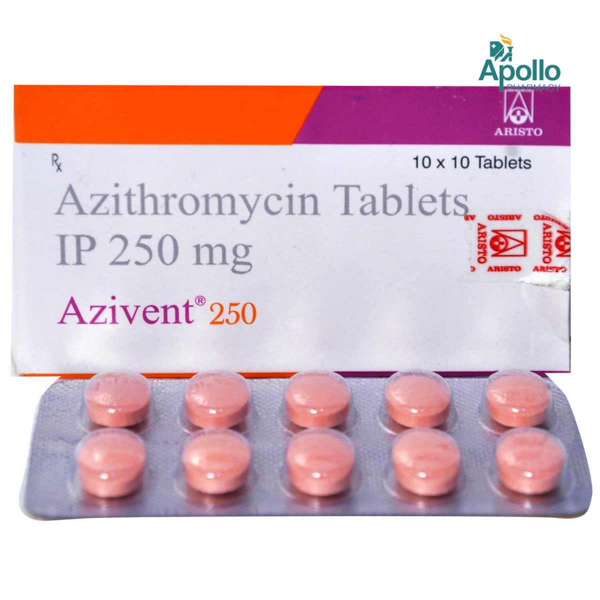 Azivent 250 mg Tablet 10's, Pack of 10 TABLETS Azivent 250 mg Tablet 10's, Pack of 10 TABLETS