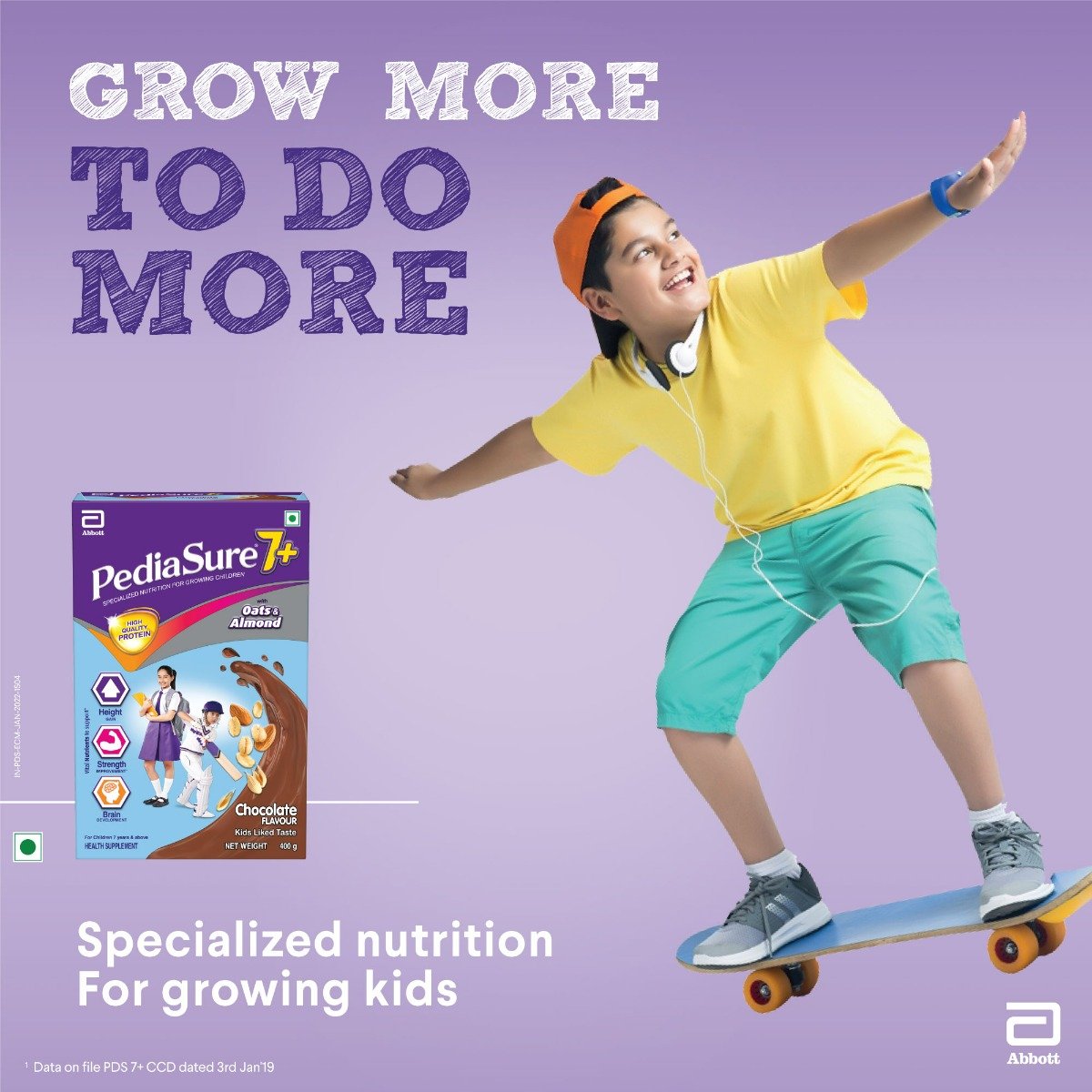 Pediasure 7+ Chocolate Flavour Specialized Nutrition Powder for Growing Children, 800 gm, Pack of 1 Pediasure 7+ Chocolate Flavour Specialized Nutrition Powder for Growing Children, 800 gm, Pack of 1