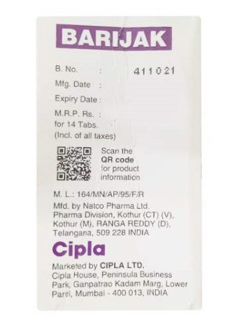 Barijak Tablet 14's, Pack of 1 TABLET Barijak Tablet 14's, Pack of 1 TABLET