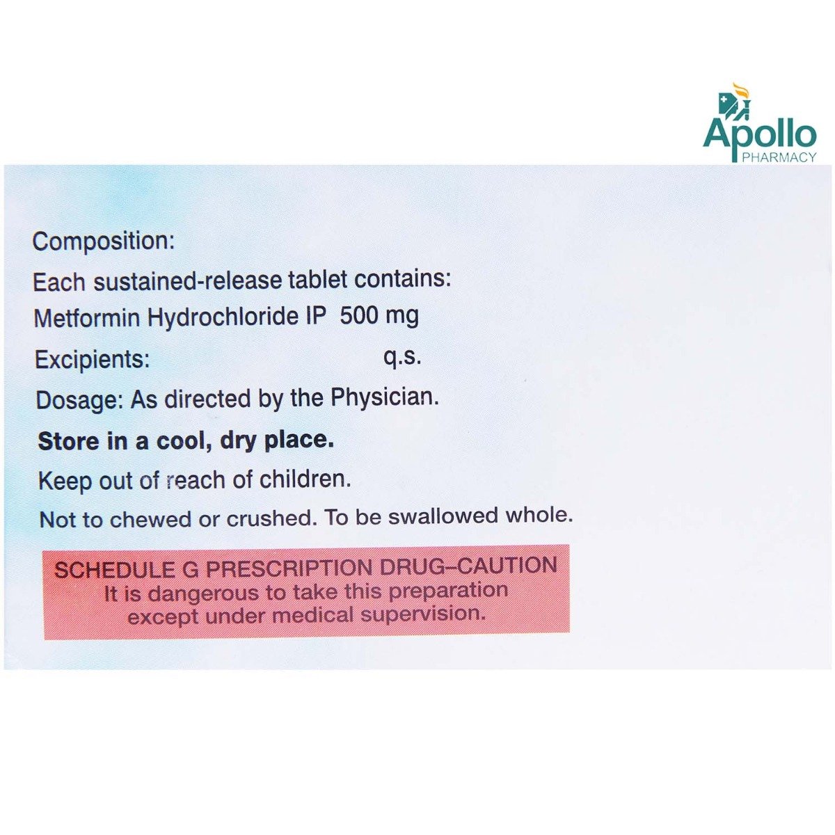 Bigomet SR 500 Tablet 10's, Pack of 10 TABLETS Bigomet SR 500 Tablet 10's, Pack of 10 TABLETS