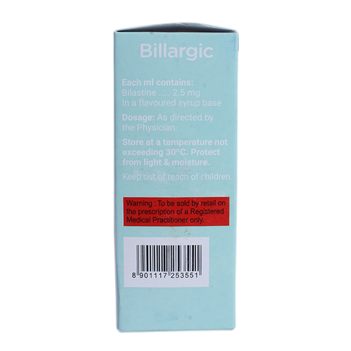 Billargic 2.5mg Strawberry Flav Paed Solution 60ml, Pack of 1 Oral Solution Billargic 2.5mg Strawberry Flav Paed Solution 60ml, Pack of 1 Oral Solution