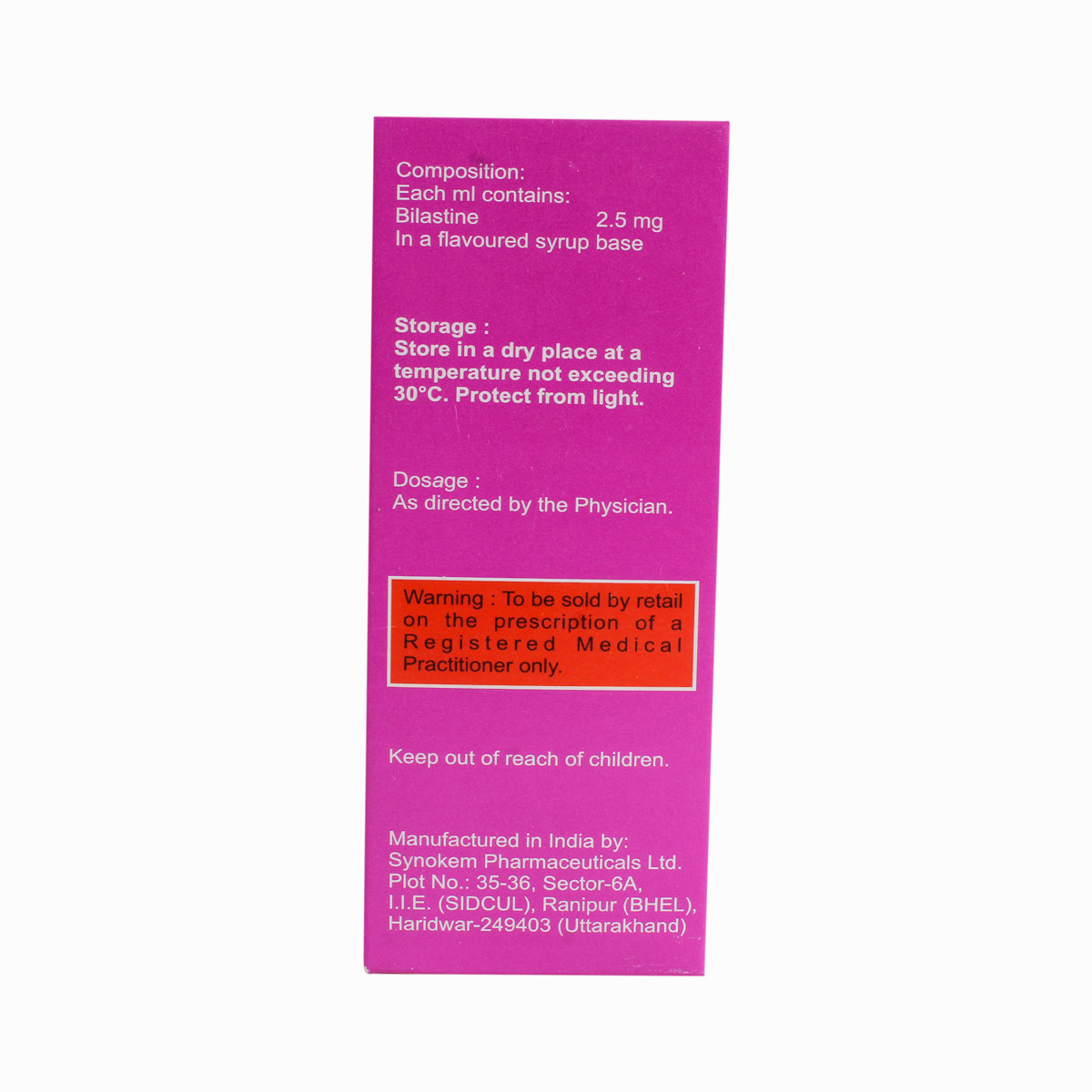 Bilachek Syrup 60 ml, Pack of 1 SYRUP Bilachek Syrup 60 ml, Pack of 1 SYRUP