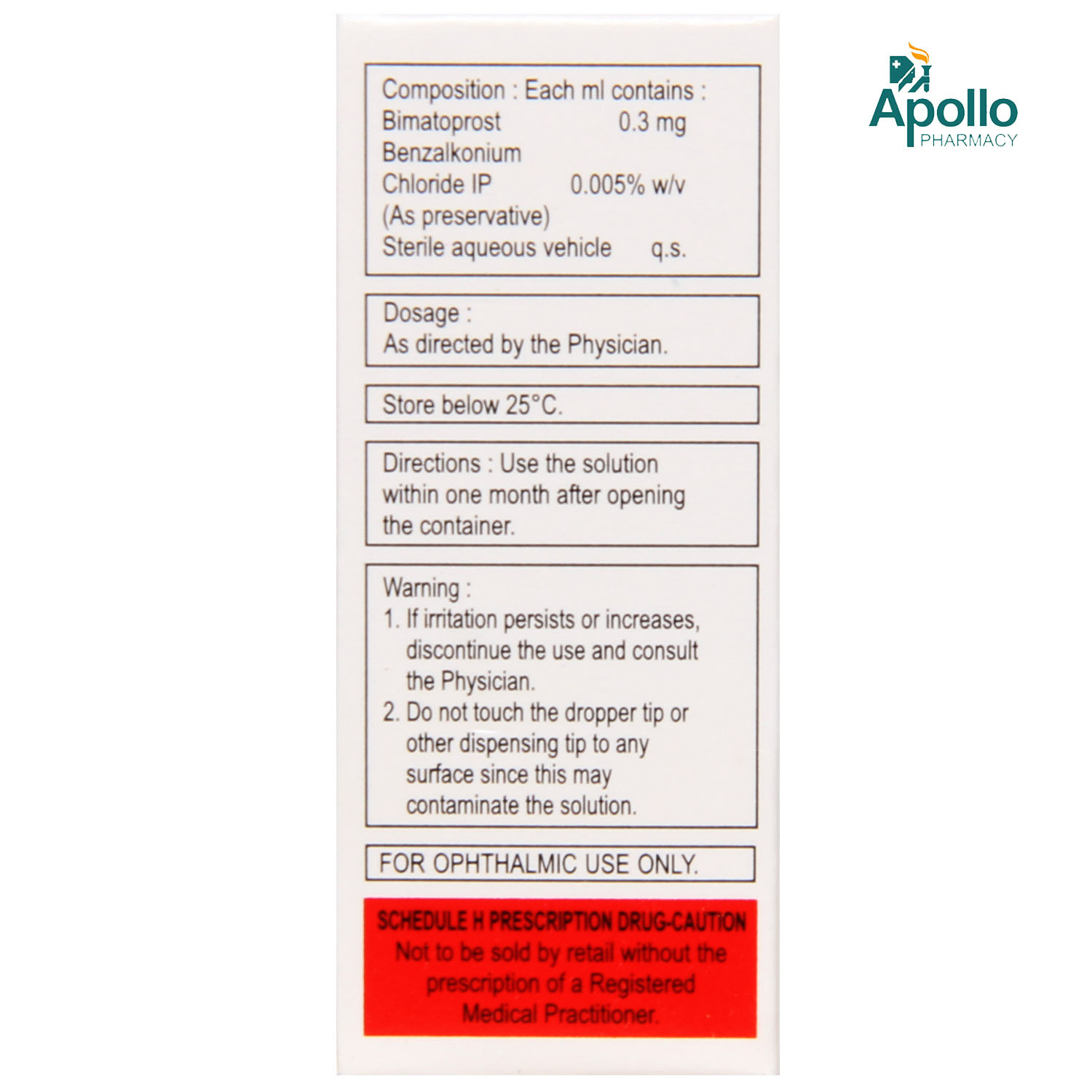 Bimat Eye Drops 3 ml, Pack of 1 Eye Drops Bimat Eye Drops 3 ml, Pack of 1 Eye Drops