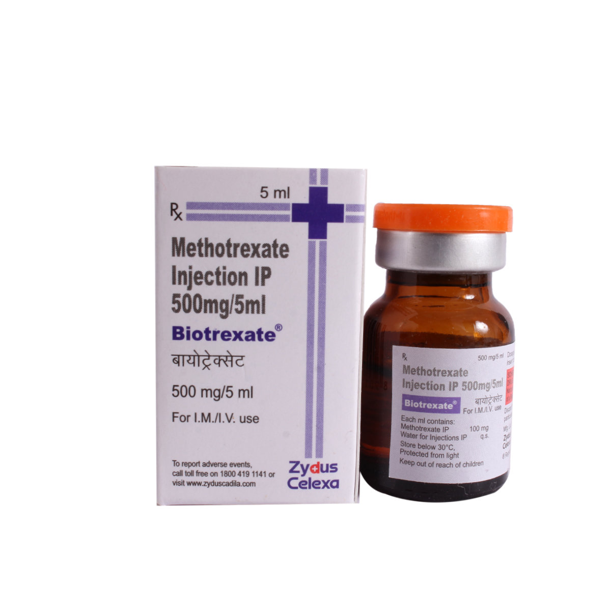 Biotrexate 500 mg Injection 5 ml, Pack of 1 INJECTION Biotrexate 500 mg Injection 5 ml, Pack of 1 INJECTION