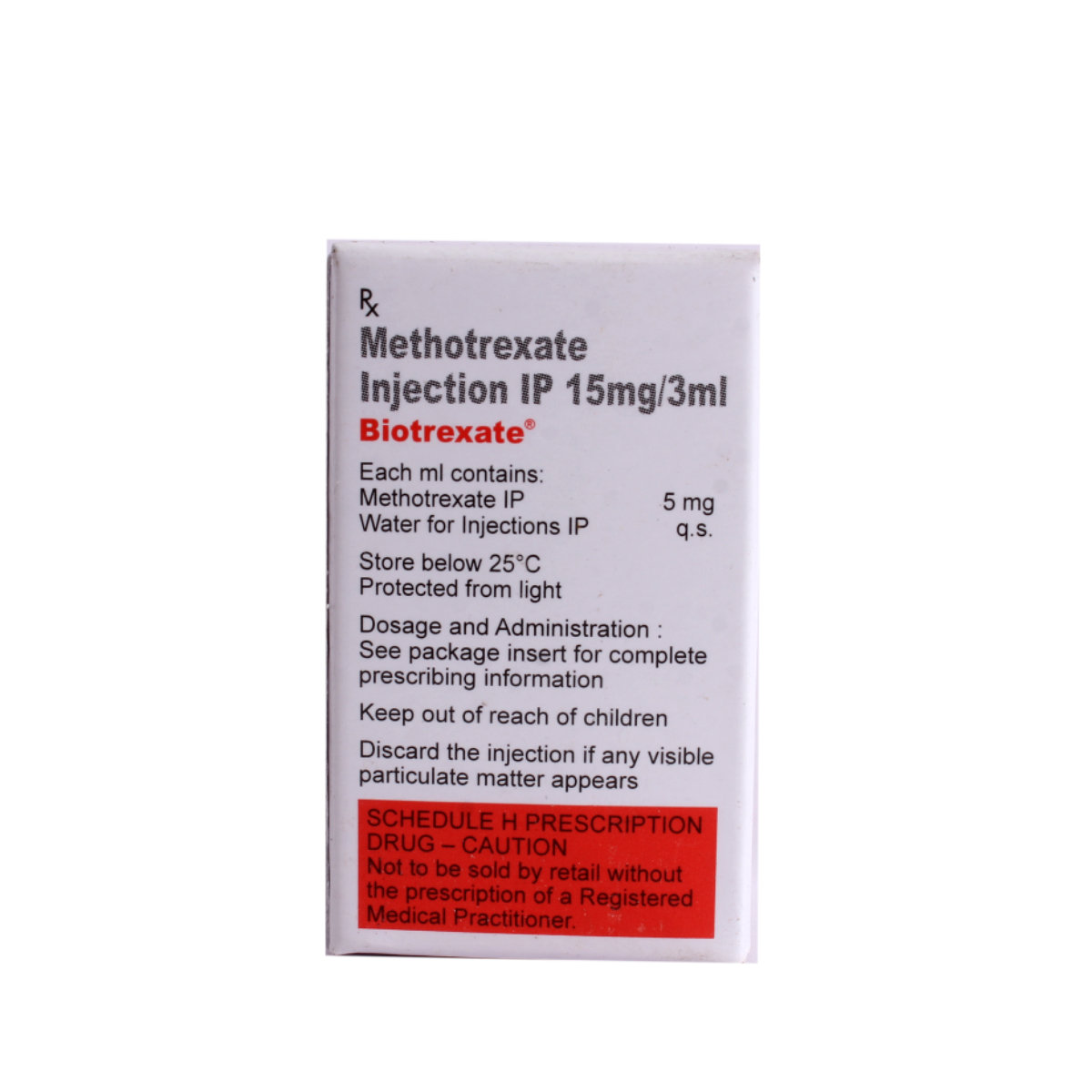 Biotrexate 15 mg Injection 1's, Pack of 1 Injection Biotrexate 15 mg Injection 1's, Pack of 1 Injection