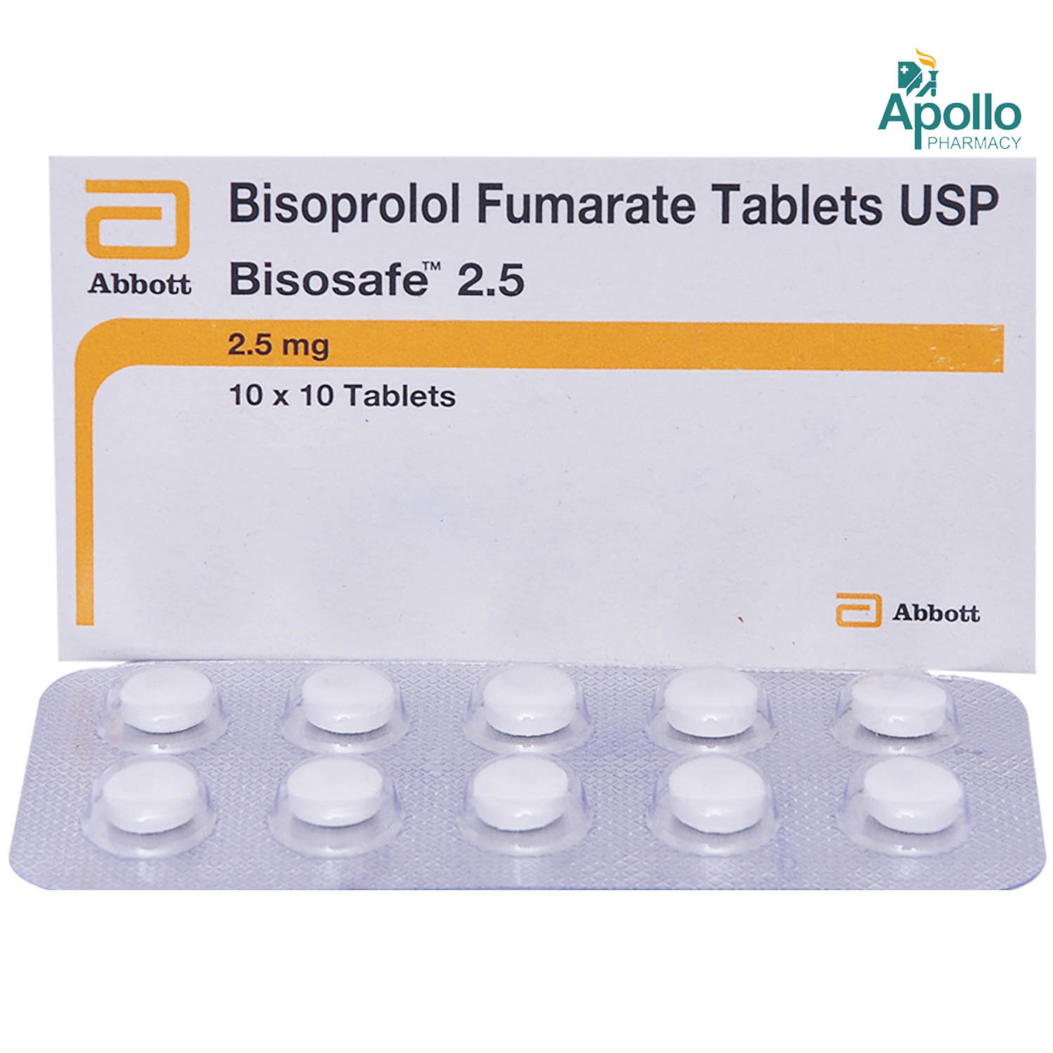 Bisosafe 2.5 Tablet 10's, Pack of 10 TABLETS Bisosafe 2.5 Tablet 10's, Pack of 10 TABLETS