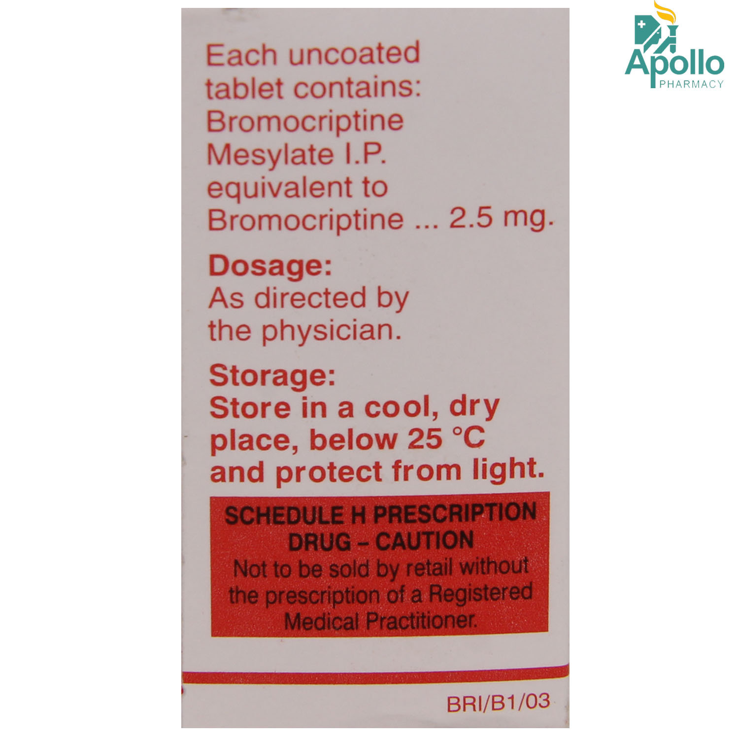 Brom 2.5 Tablet 10's, Pack of 10 TABLETS Brom 2.5 Tablet 10's, Pack of 10 TABLETS