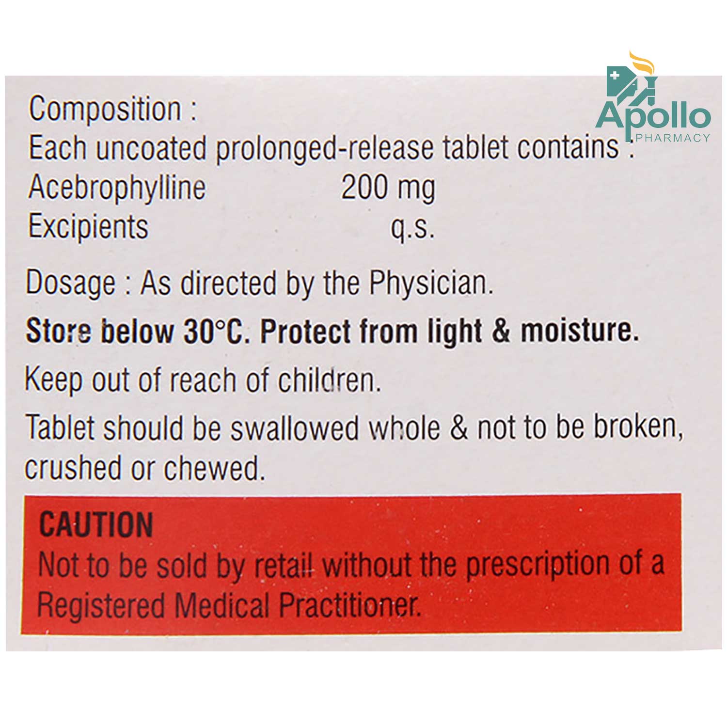 Brophyle SR Tablet 10's, Pack of 10 TABLETS Brophyle SR Tablet 10's, Pack of 10 TABLETS