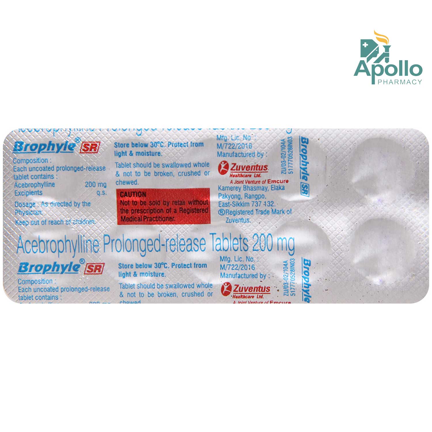 Brophyle SR Tablet 10's, Pack of 10 TABLETS Brophyle SR Tablet 10's, Pack of 10 TABLETS