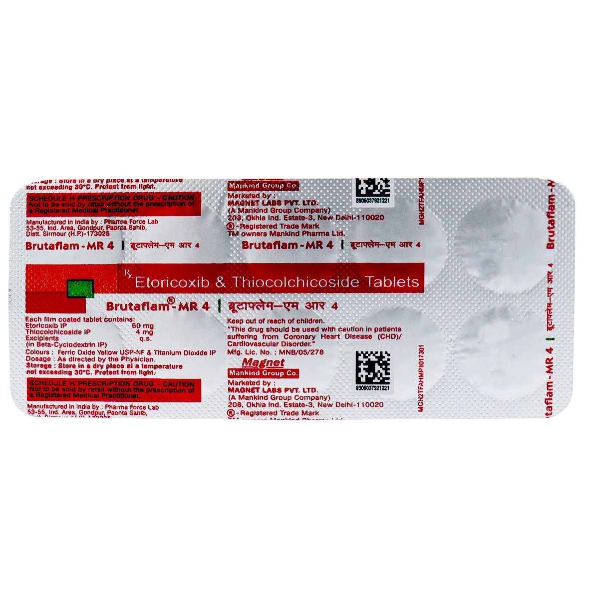 Brutaflam-MR 4 Tablet 10's, Pack of 10 TabletS Brutaflam-MR 4 Tablet 10's, Pack of 10 TabletS