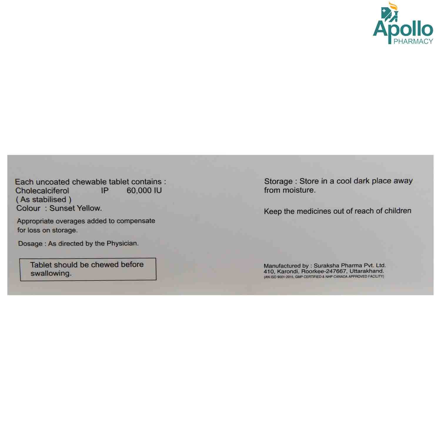 B Shine-D3 Chewable Tablet 1's, Pack of 1 B Shine-D3 Chewable Tablet 1's, Pack of 1