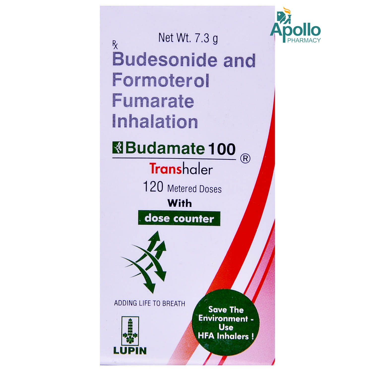 Budamate 100 Transhaler 120 mdi, Pack of 1 Inhaler Budamate 100 Transhaler 120 mdi, Pack of 1 Inhaler