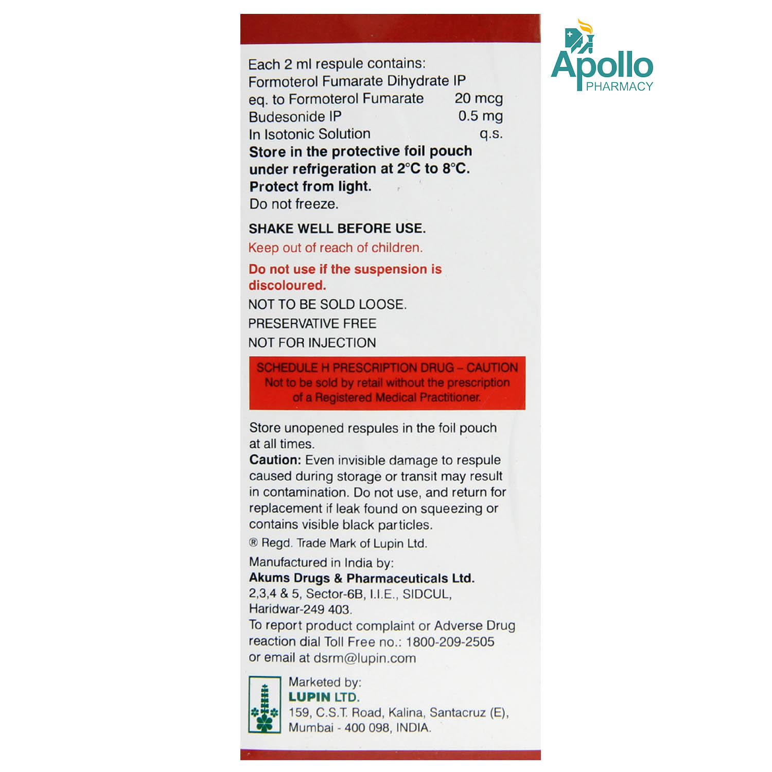 Budamate Neb 0.5 mg Respules 7 x 2 ml, Pack of 7 RESPULES Budamate Neb 0.5 mg Respules 7 x 2 ml, Pack of 7 RESPULES