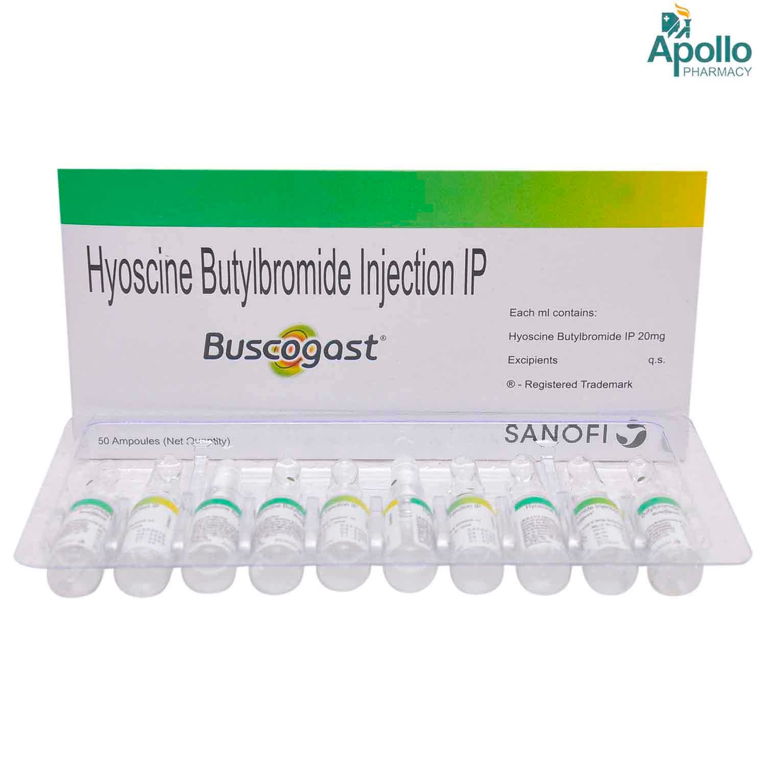 Buscogast Injection 1 ml, Pack of 10 InjectionS Buscogast Injection 1 ml, Pack of 10 InjectionS