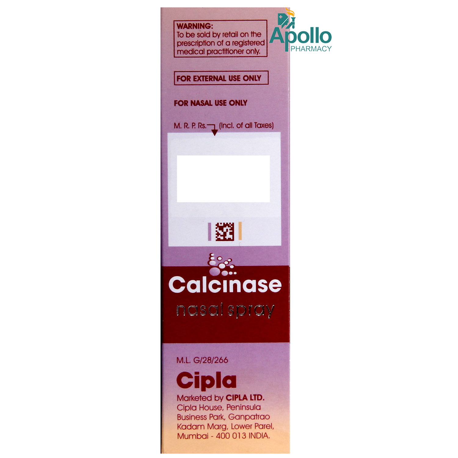Calcinase Nasal Spary 3.7 ml, Pack of 1 SPRAY Calcinase Nasal Spary 3.7 ml, Pack of 1 SPRAY